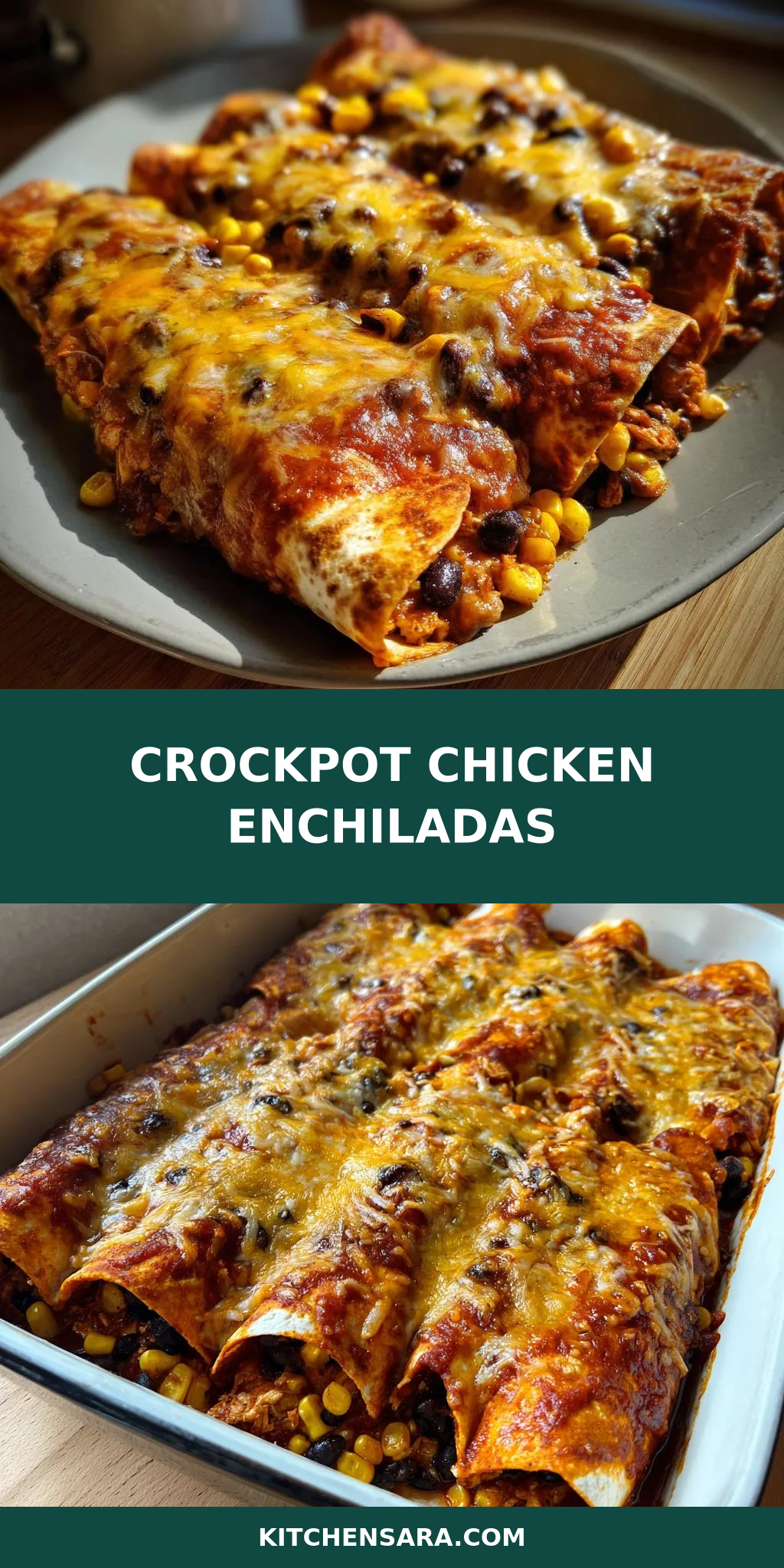 Crockpot Chicken Enchiladas