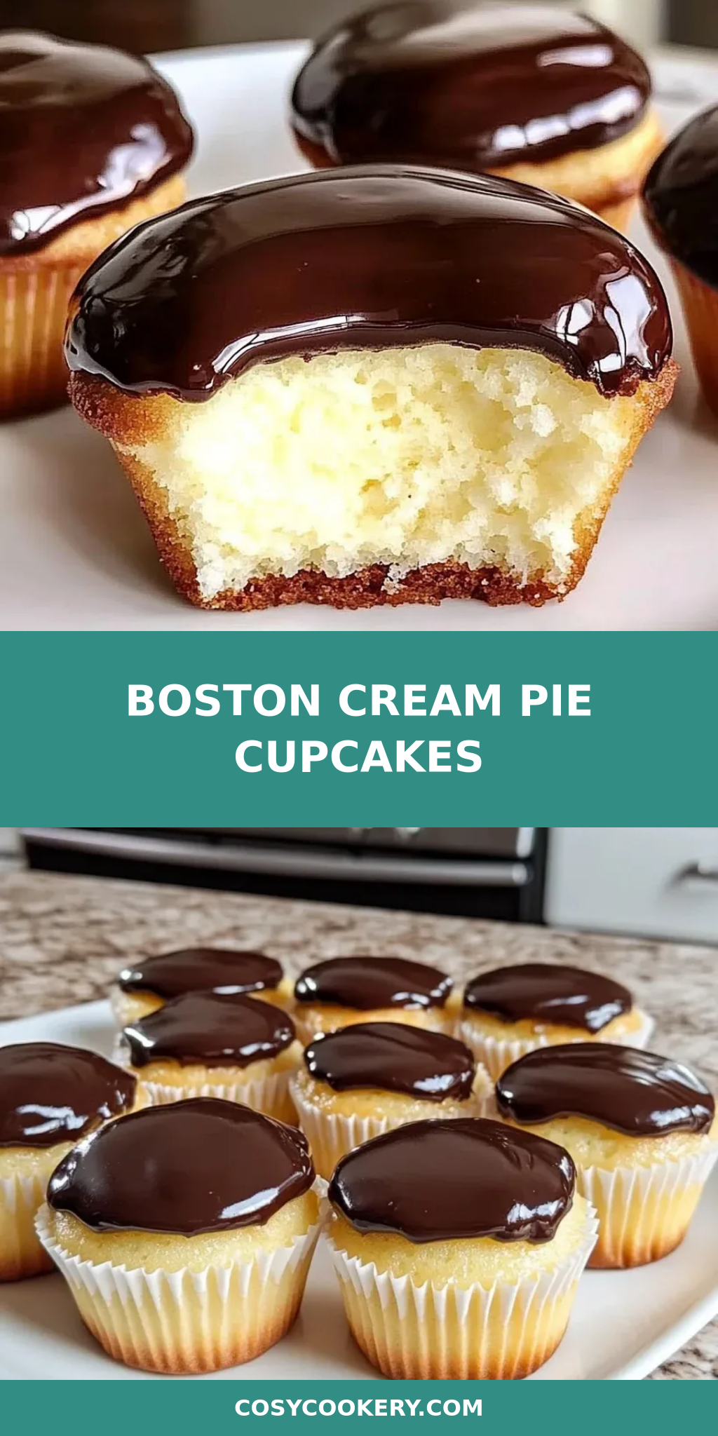 Boston Cream Pie Cupcakes