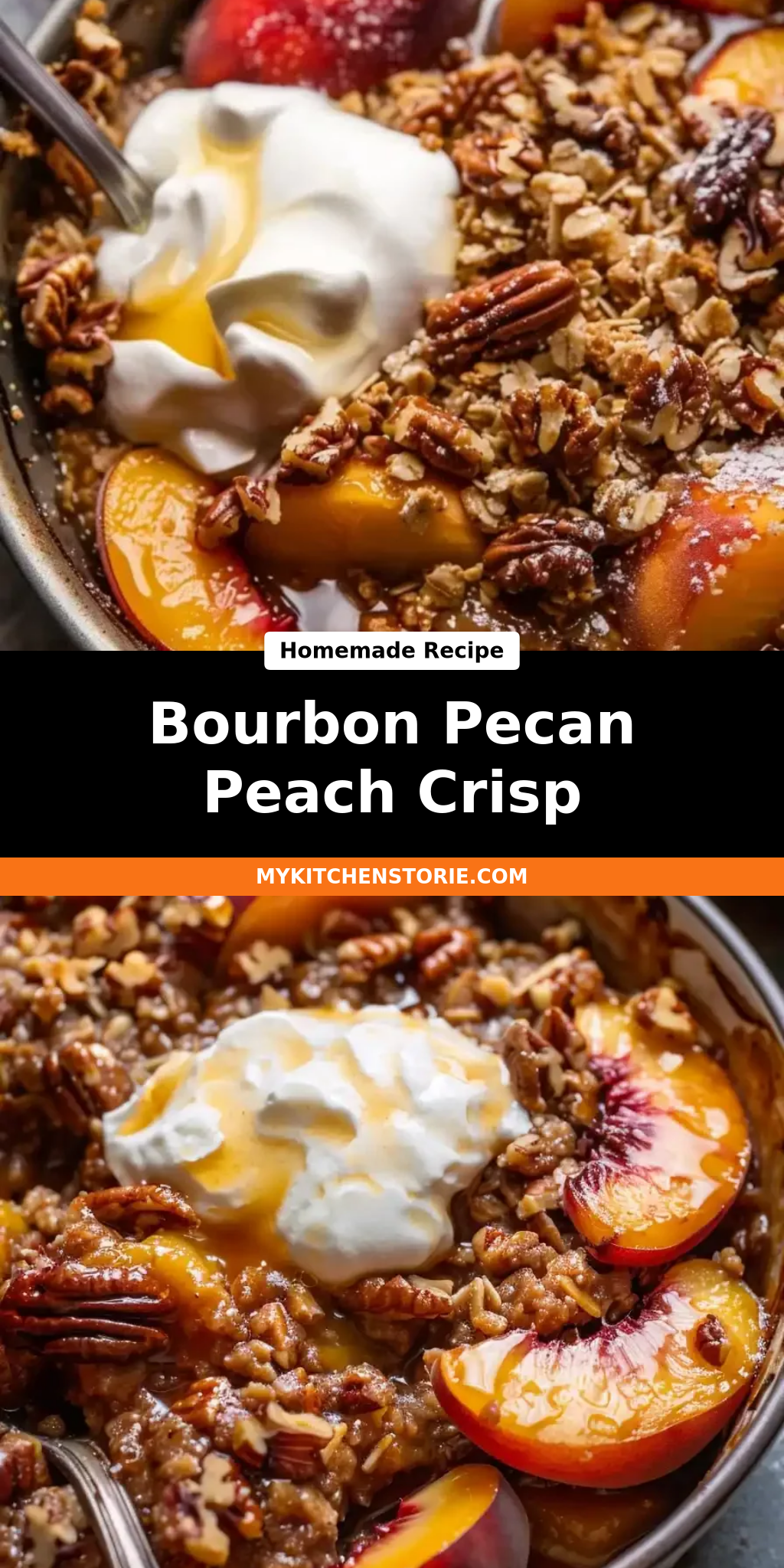 Bourbon Pecan Peach Crisp