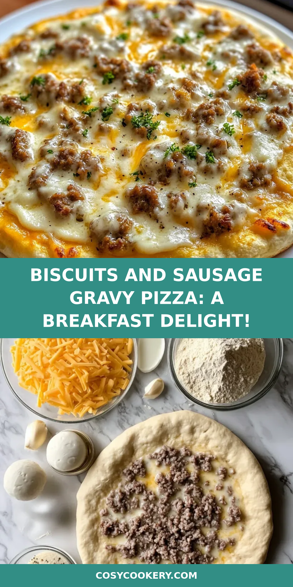 Biscuits and Sausage Gravy Pizza: A Breakfast Delight!