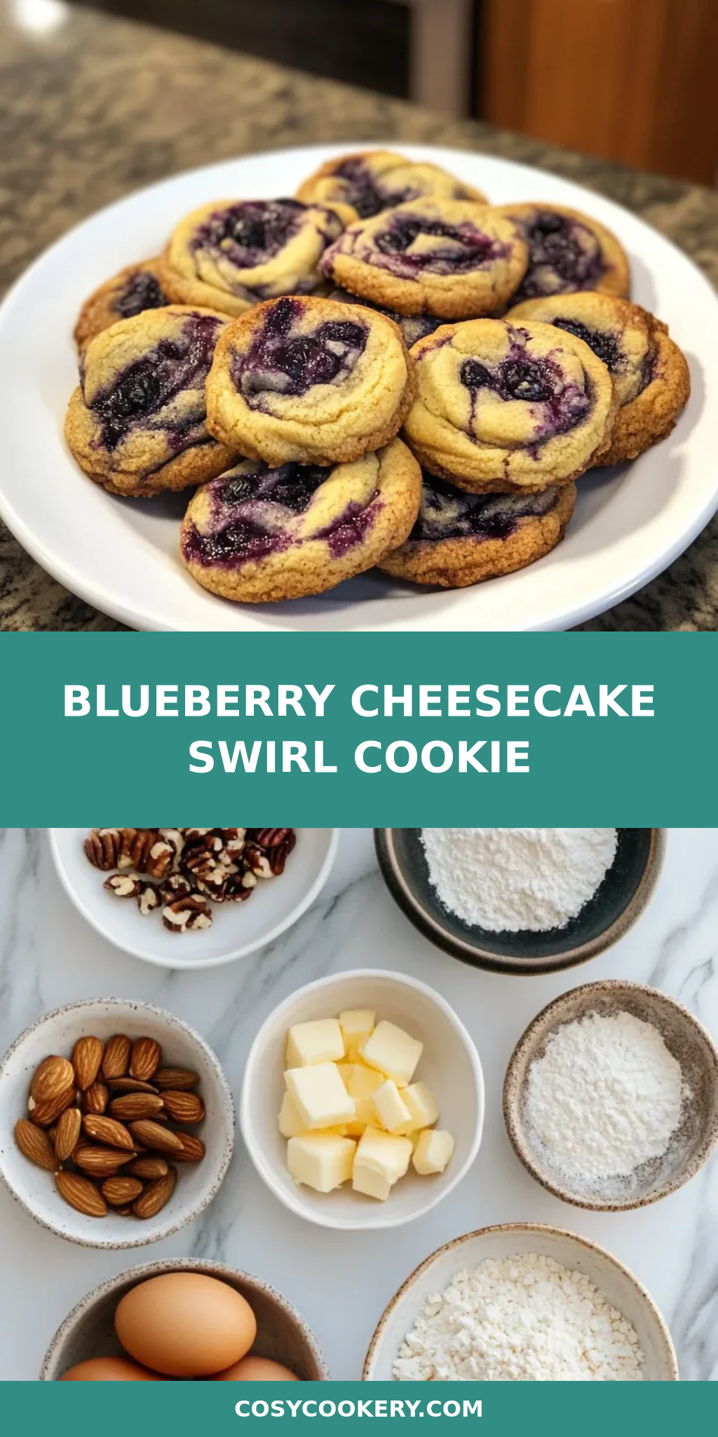 Blueberry Cheesecake Swirl Cookie