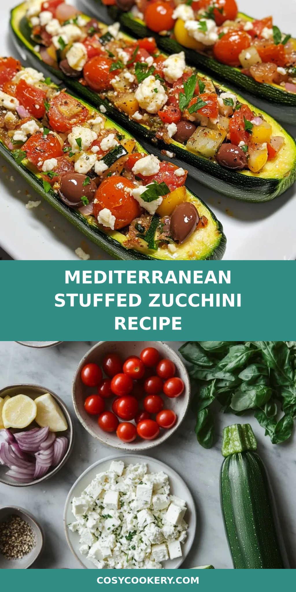 Mediterranean Stuffed Zucchini Recipe