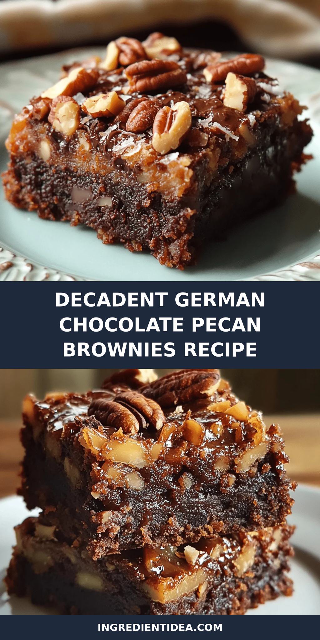 Decadent German Chocolate Pecan Brownies Recipe