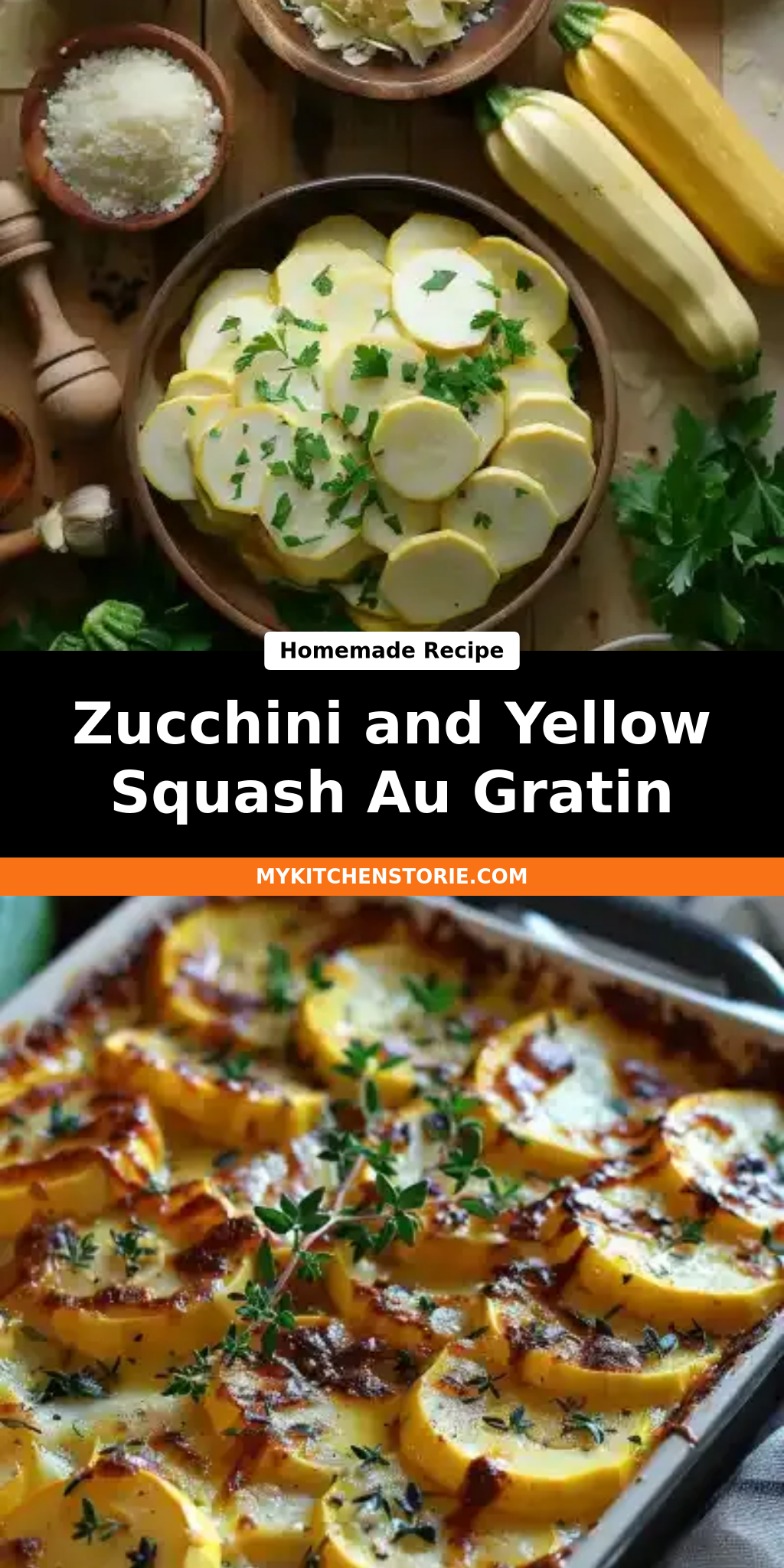 Zucchini and Yellow Squash Au Gratin