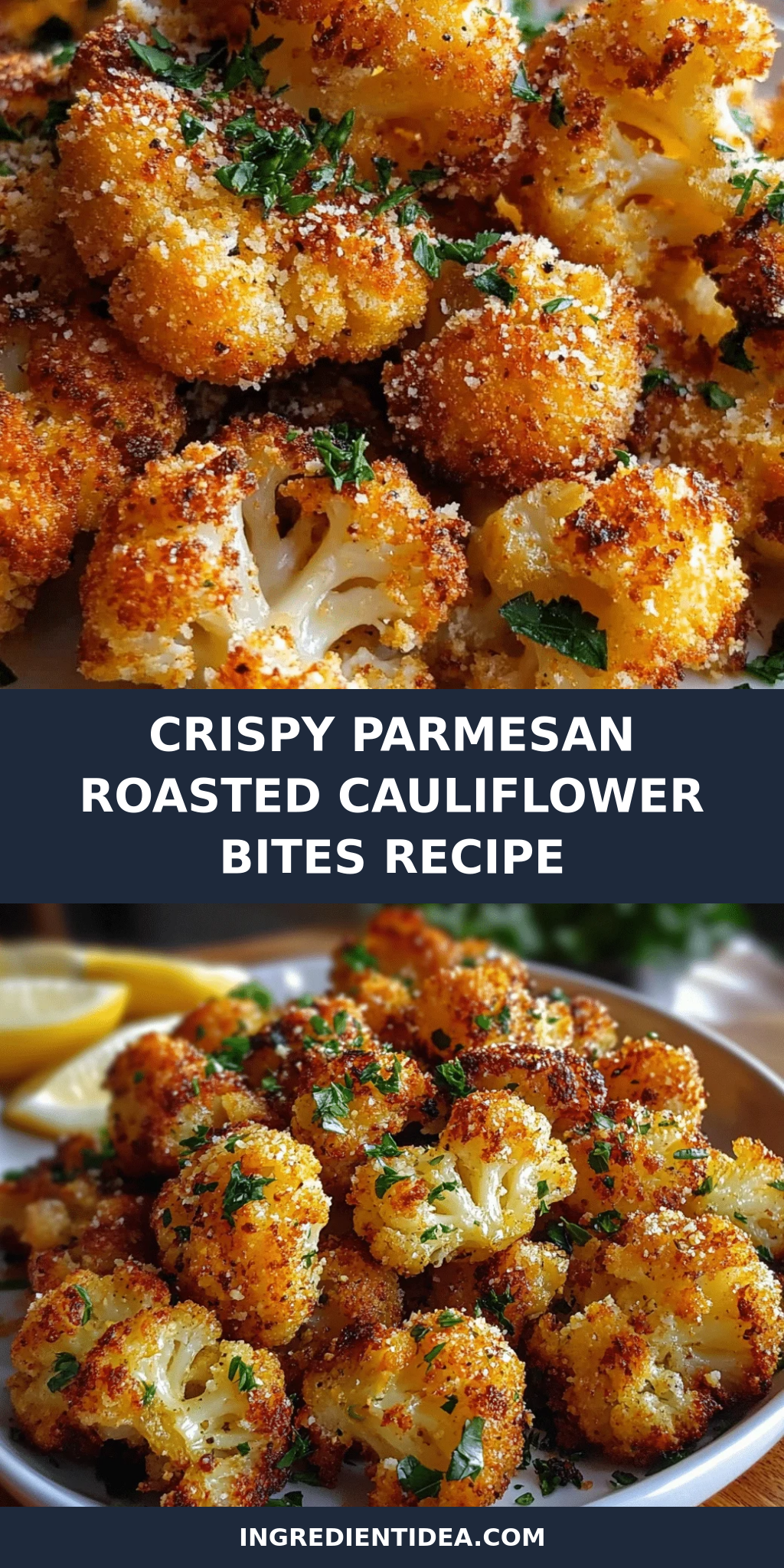Crispy Parmesan Roasted Cauliflower Bites Recipe