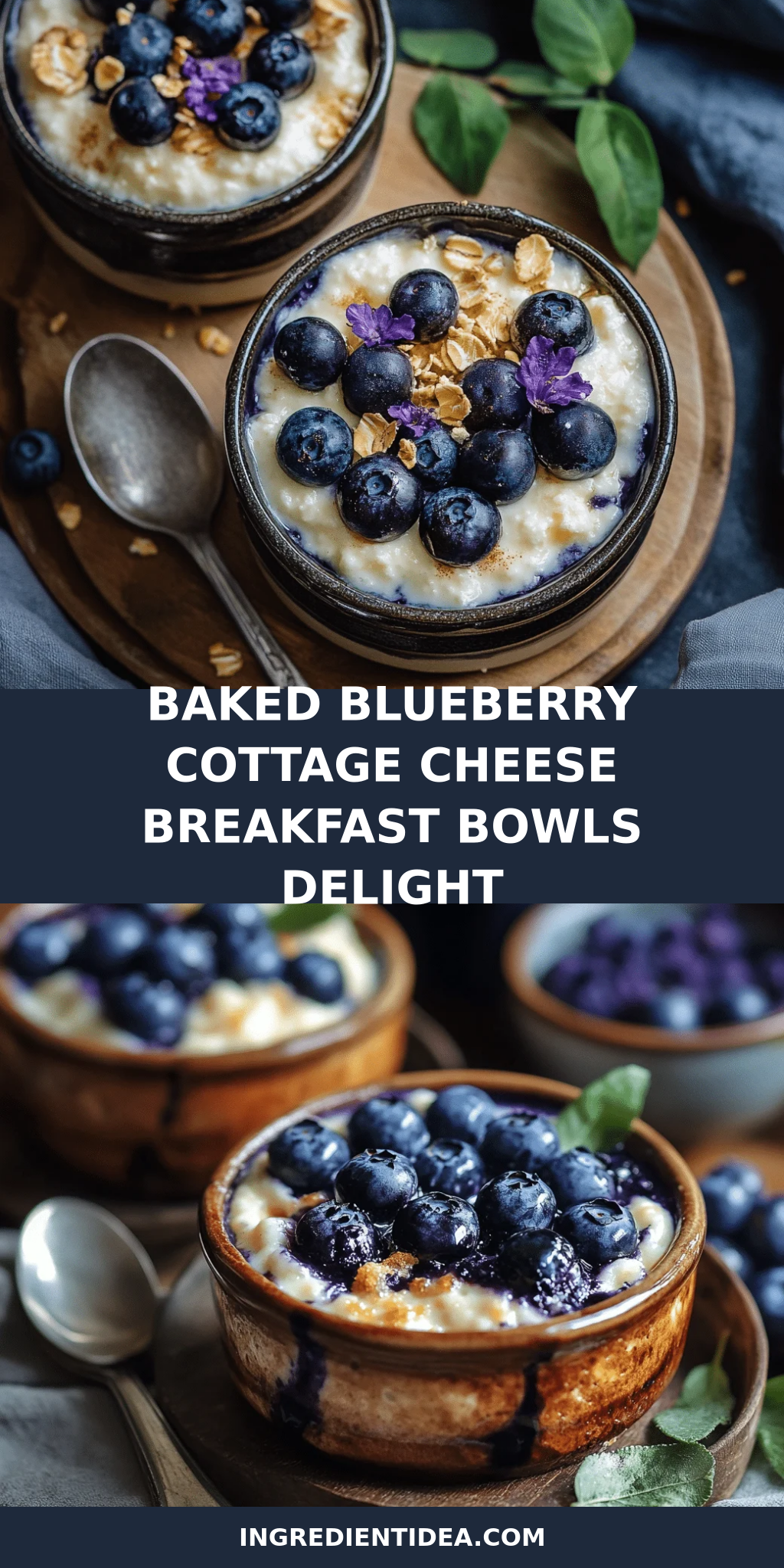 Baked Blueberry Cottage Cheese Breakfast Bowls Delight