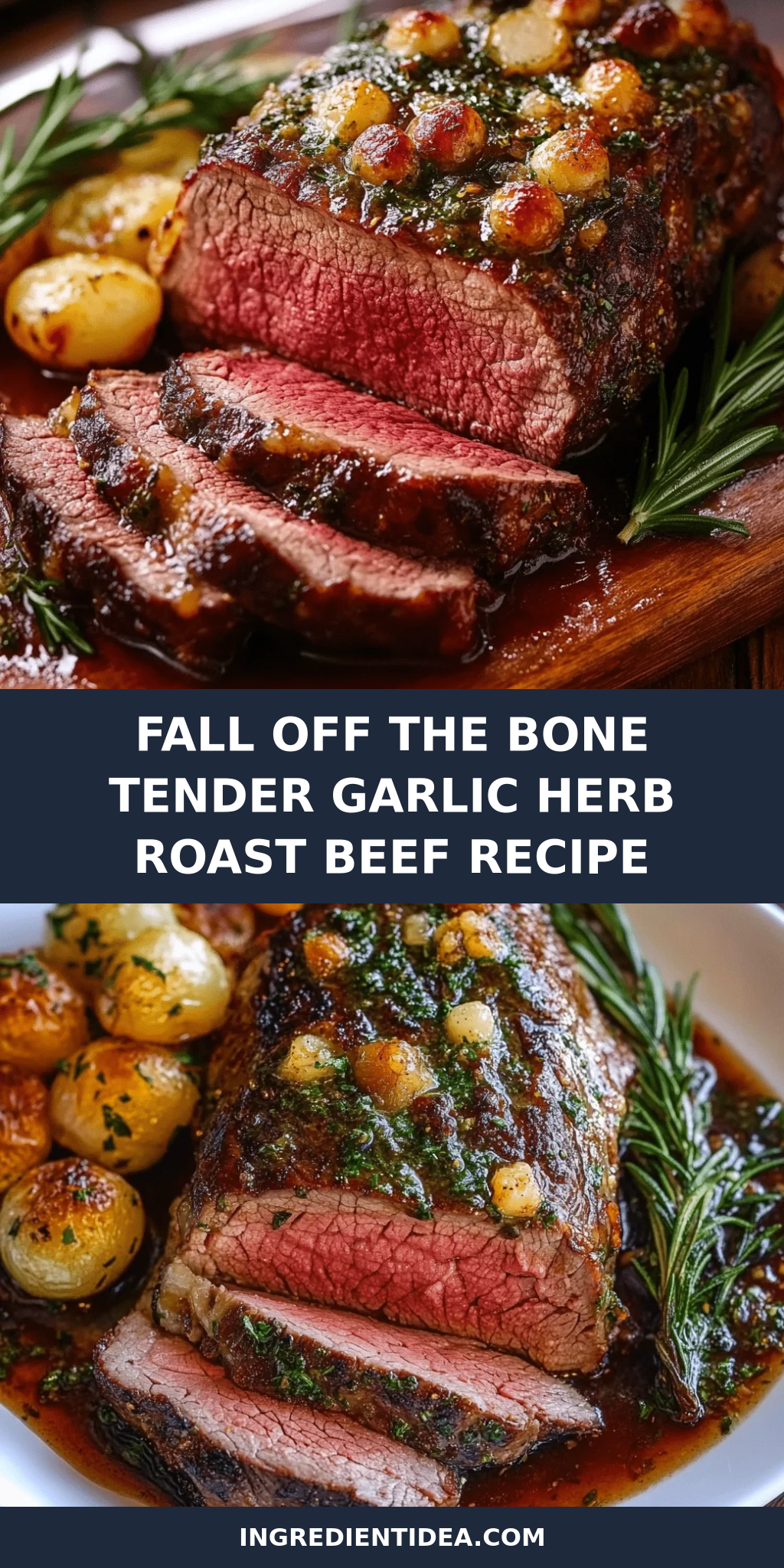 Fall Off the Bone Tender Garlic Herb Roast Beef Recipe