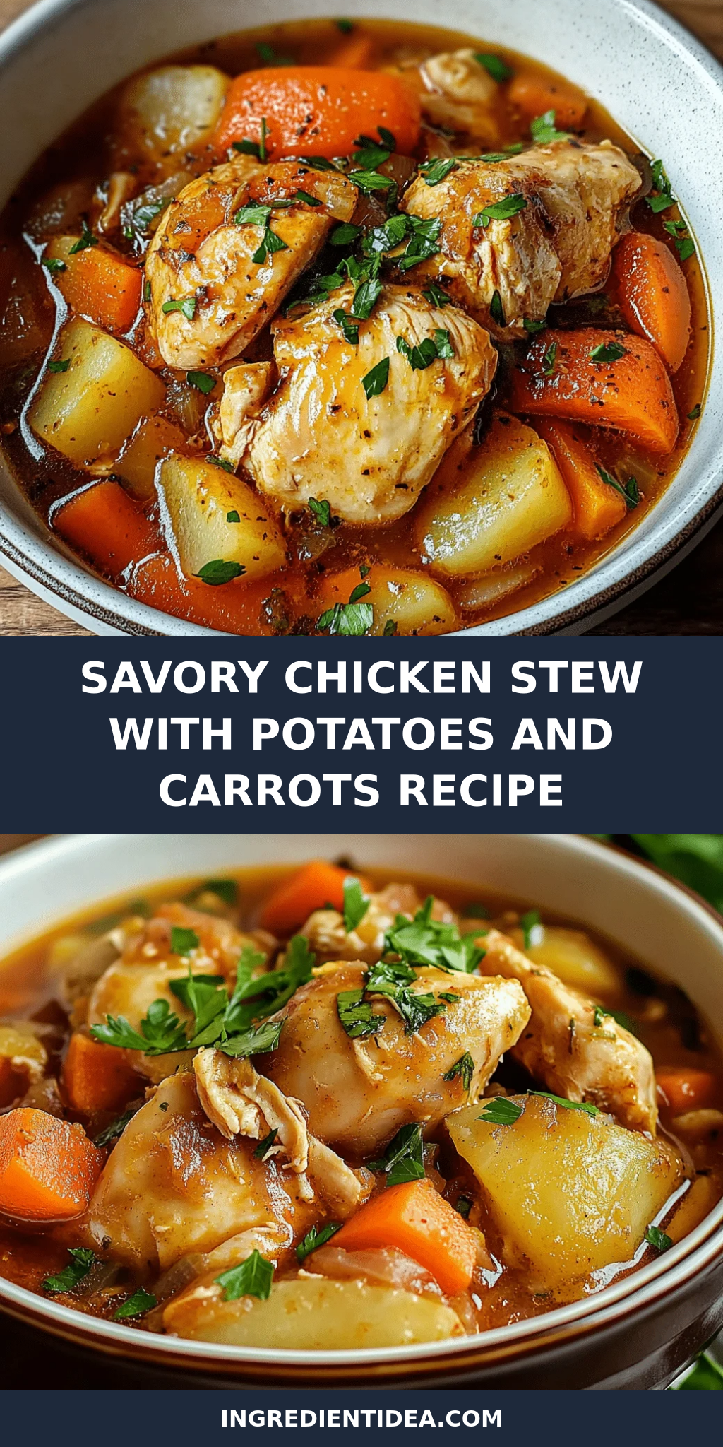 Savory Chicken Stew with Potatoes and Carrots Recipe