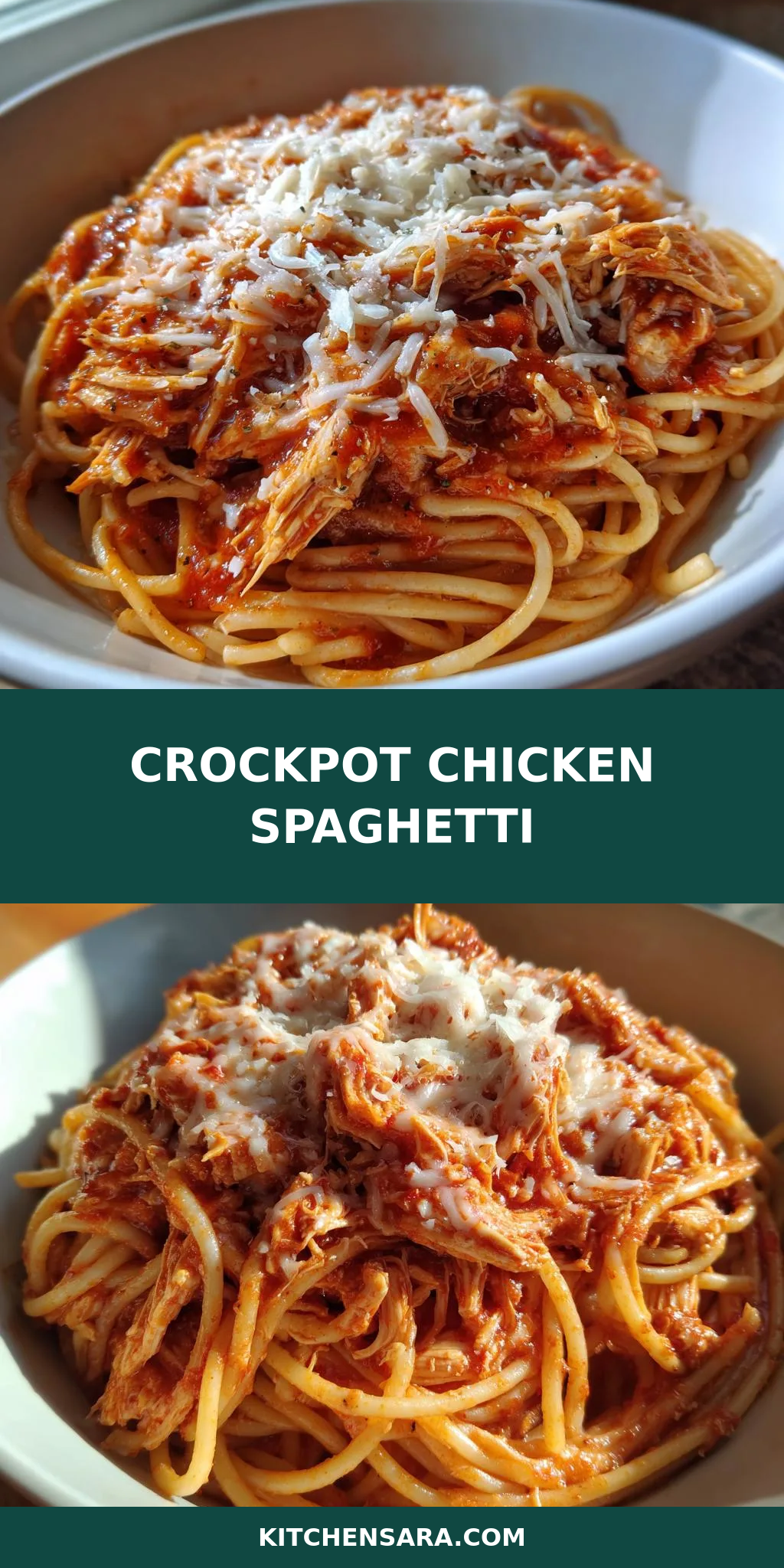 Crockpot Chicken Spaghetti