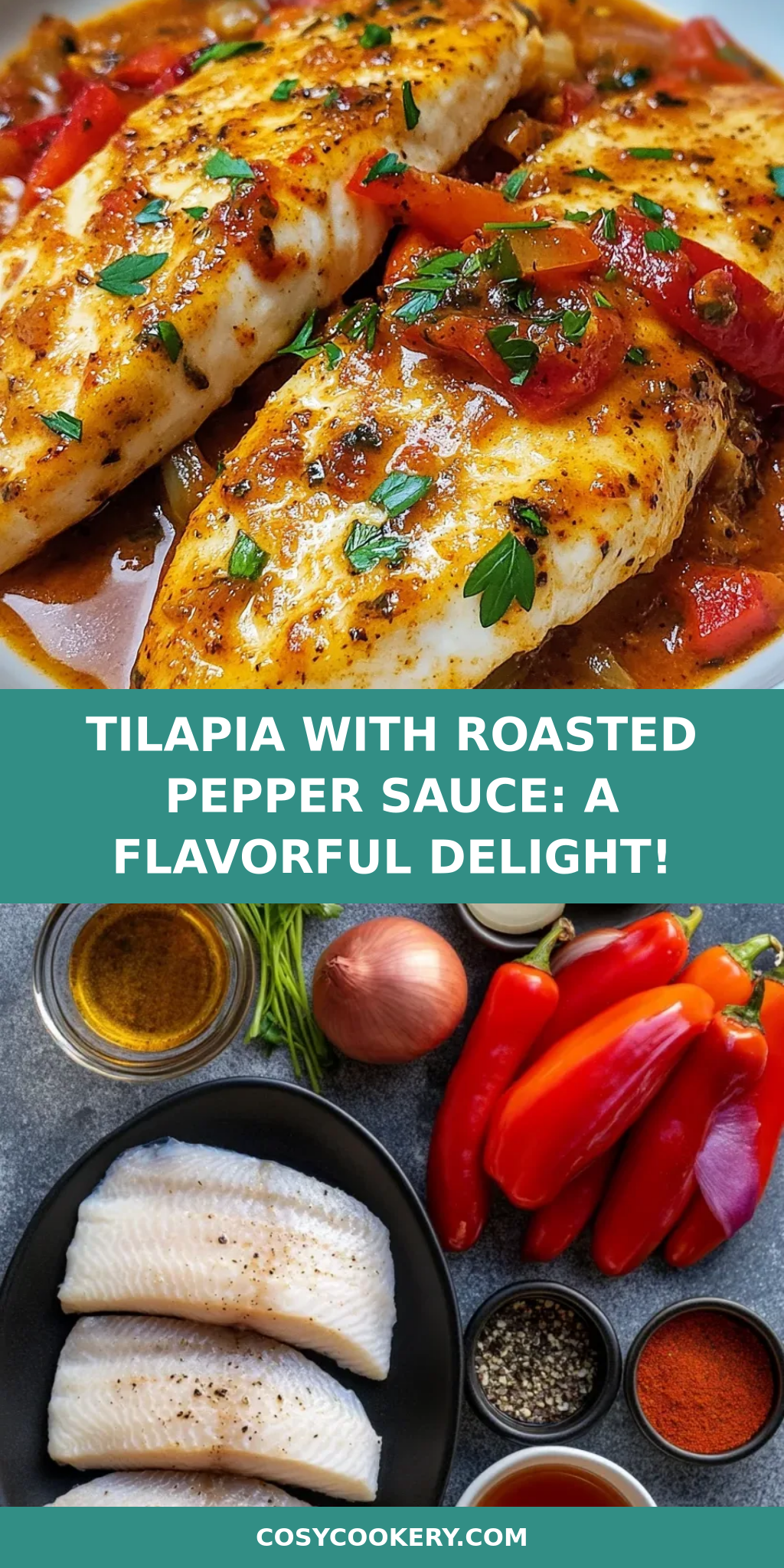 Tilapia with Roasted Pepper Sauce: A Flavorful Delight!