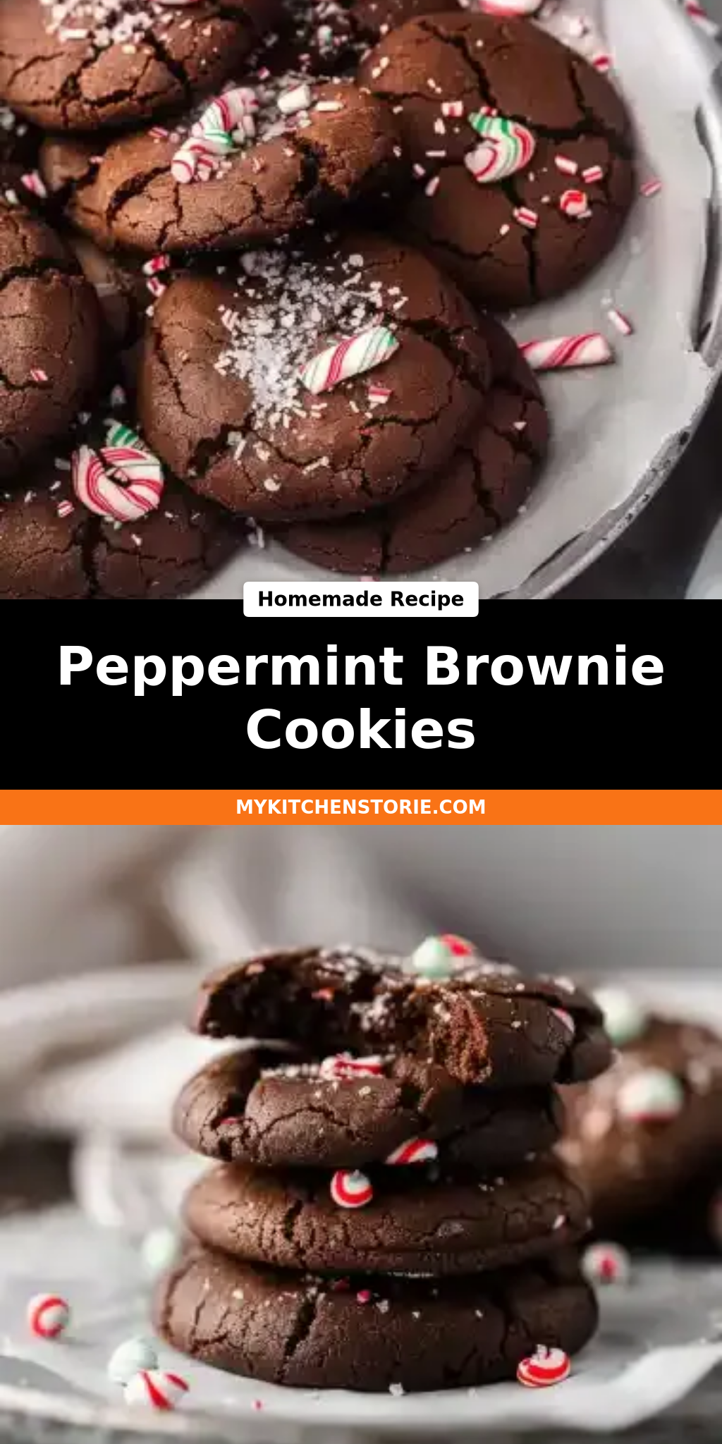 Peppermint Brownie Cookies