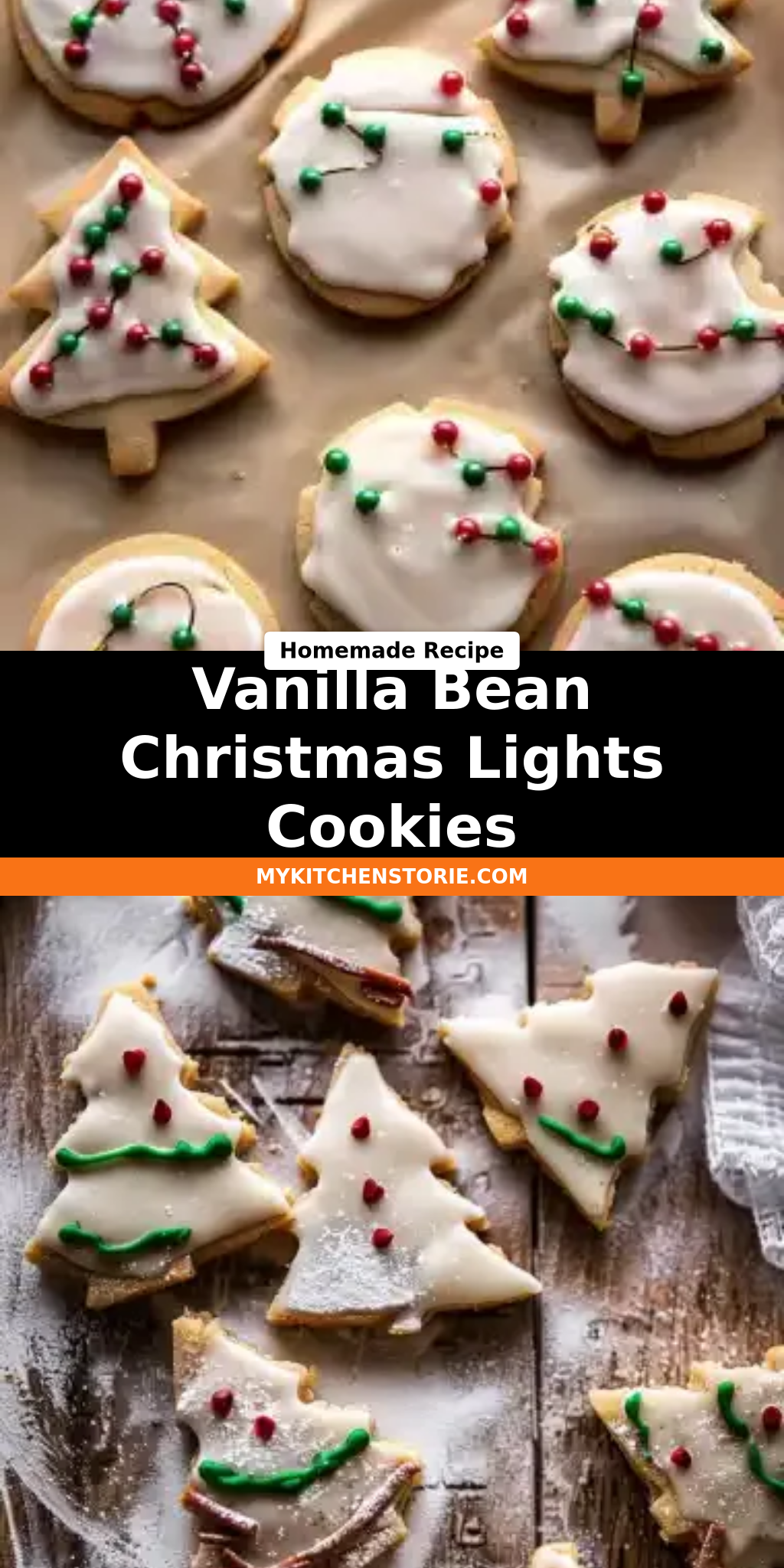 Vanilla Bean Christmas Lights Cookies