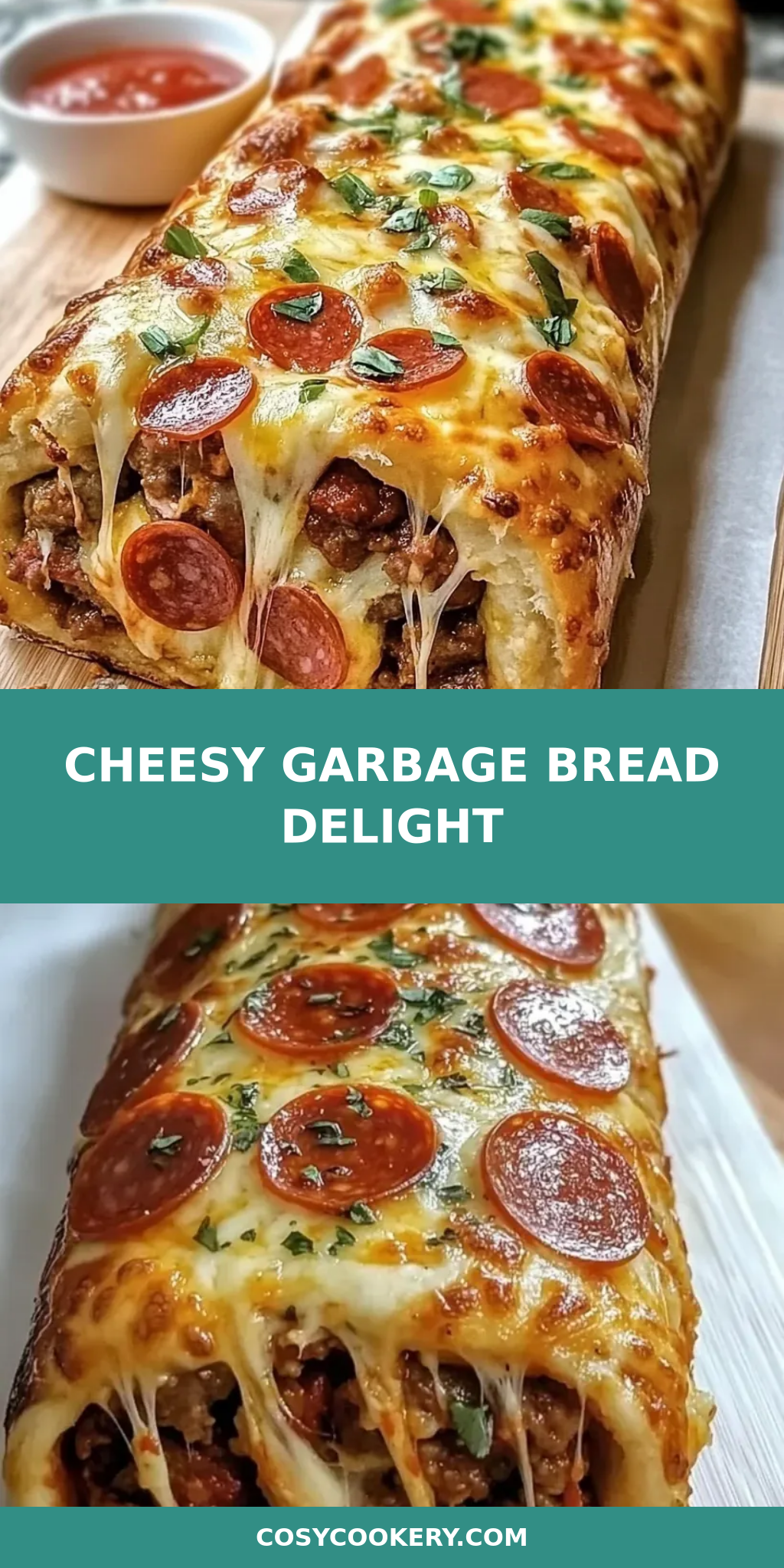 Cheesy Garbage Bread Delight