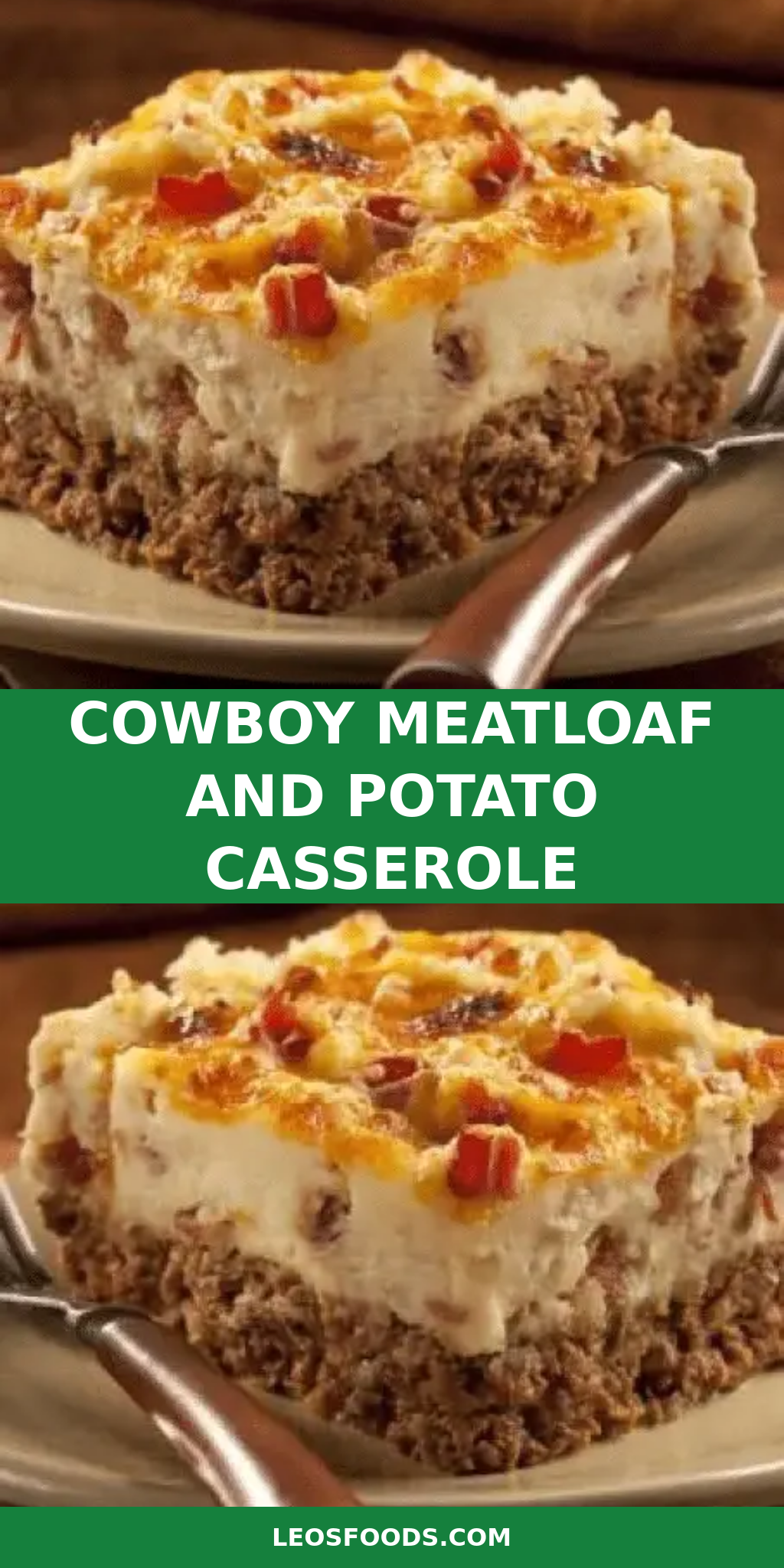 Cowboy Meatloaf and Potato Casserole