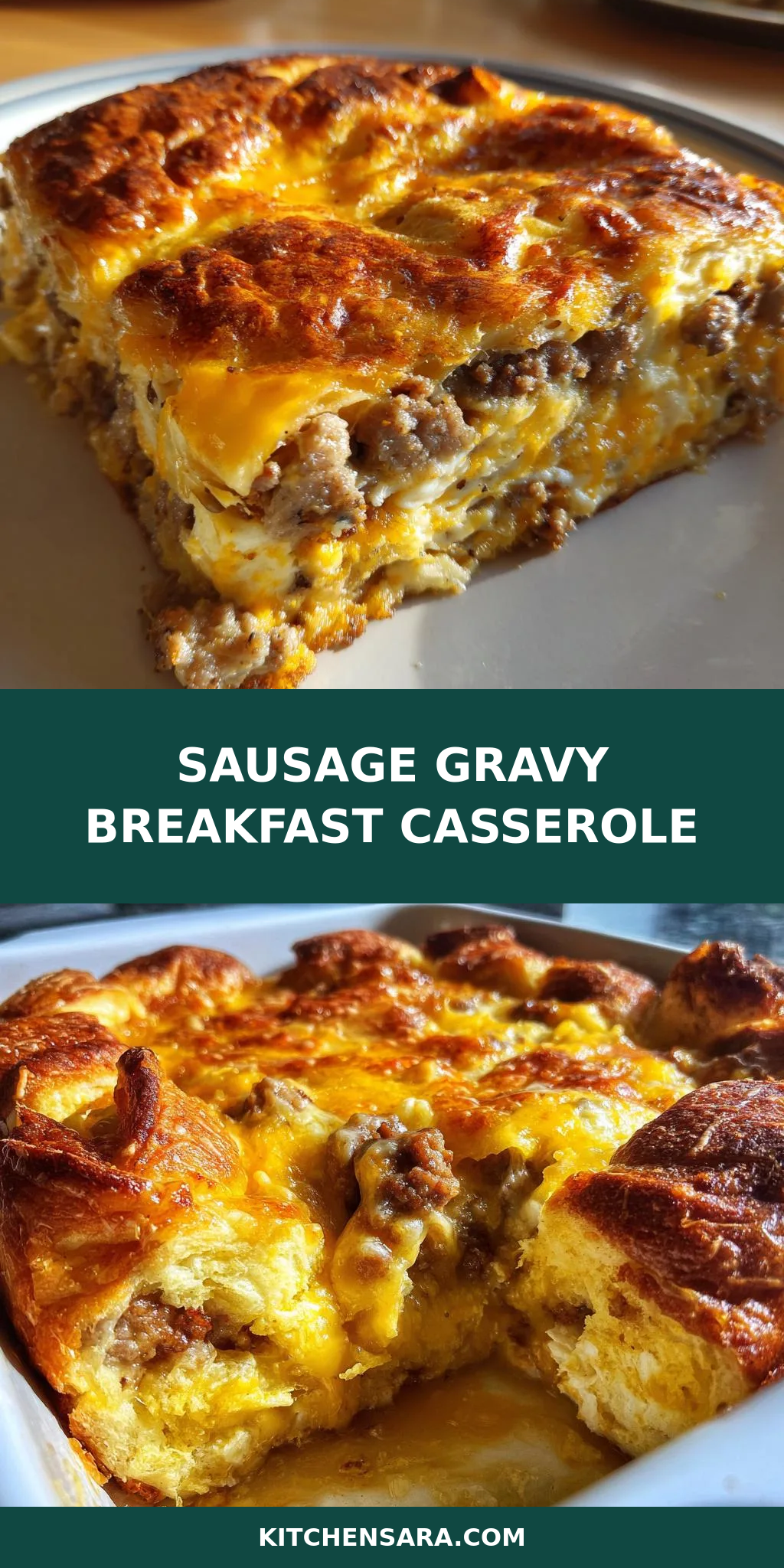 Sausage Gravy Breakfast Casserole