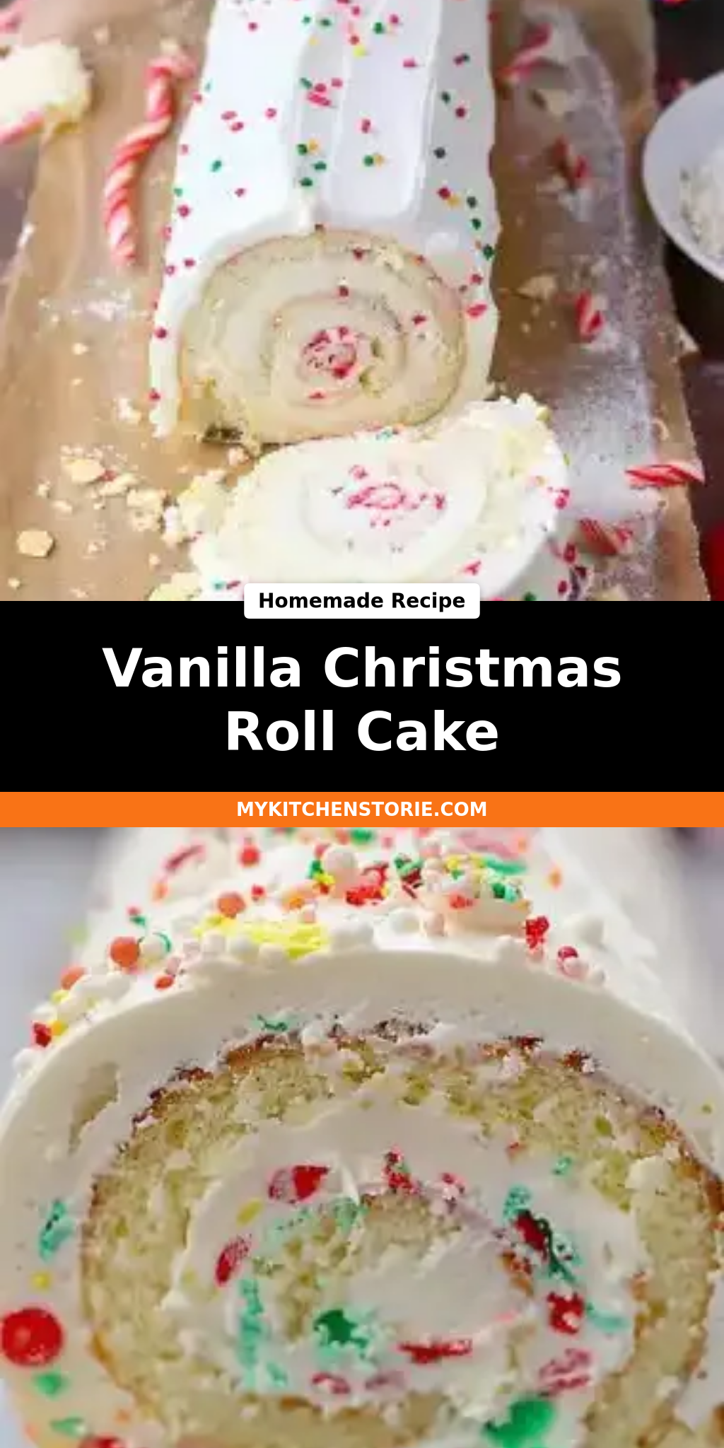 Vanilla Christmas Roll Cake