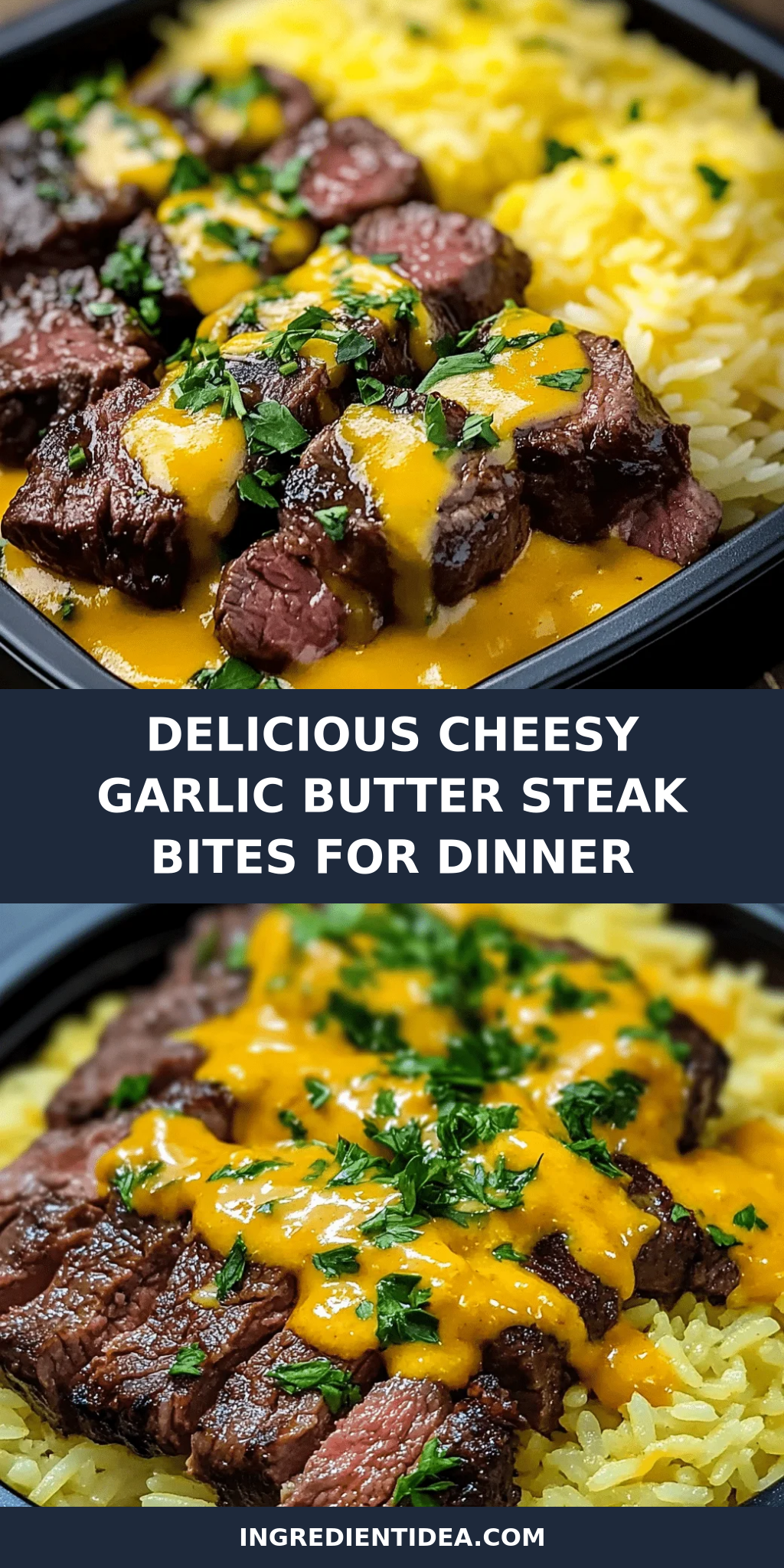 Delicious Cheesy Garlic Butter Steak Bites for Dinner