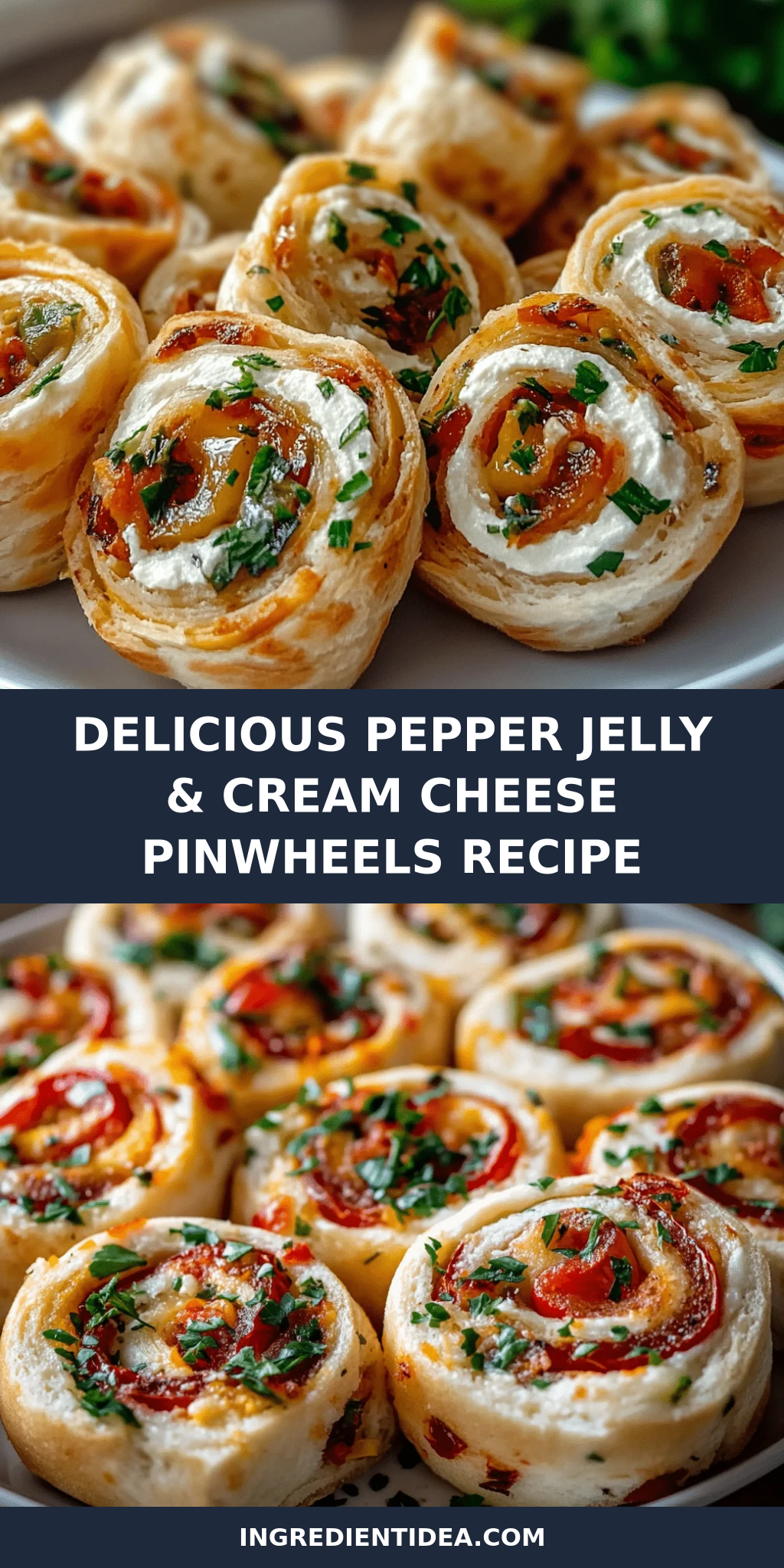 Delicious Pepper Jelly & Cream Cheese Pinwheels Recipe