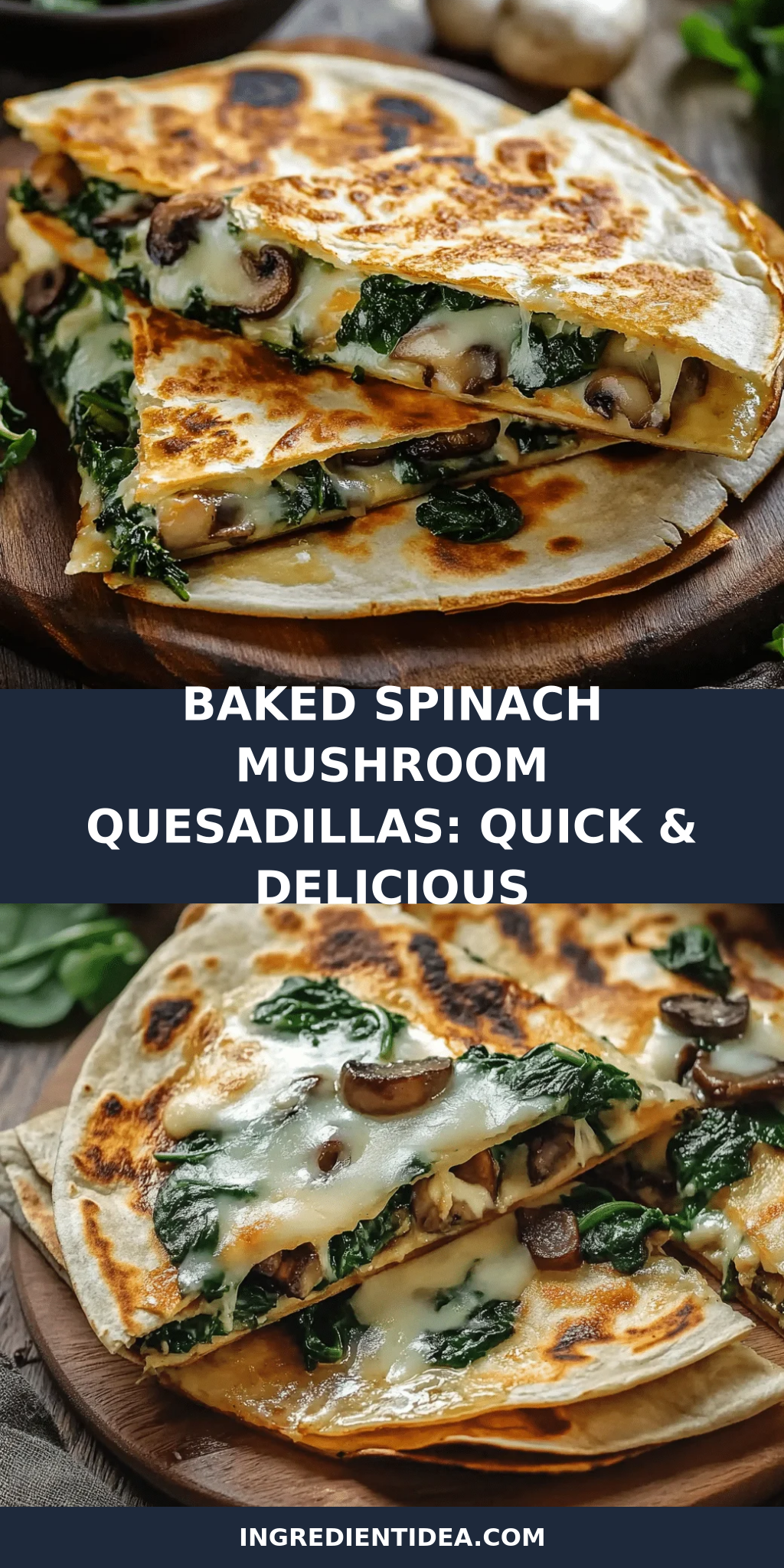 Baked Spinach Mushroom Quesadillas: Quick & Delicious