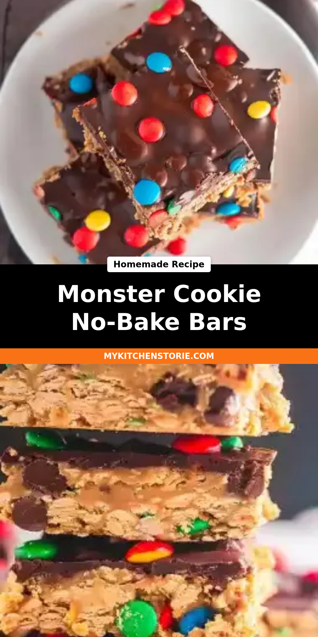 Monster Cookie No-Bake Bars