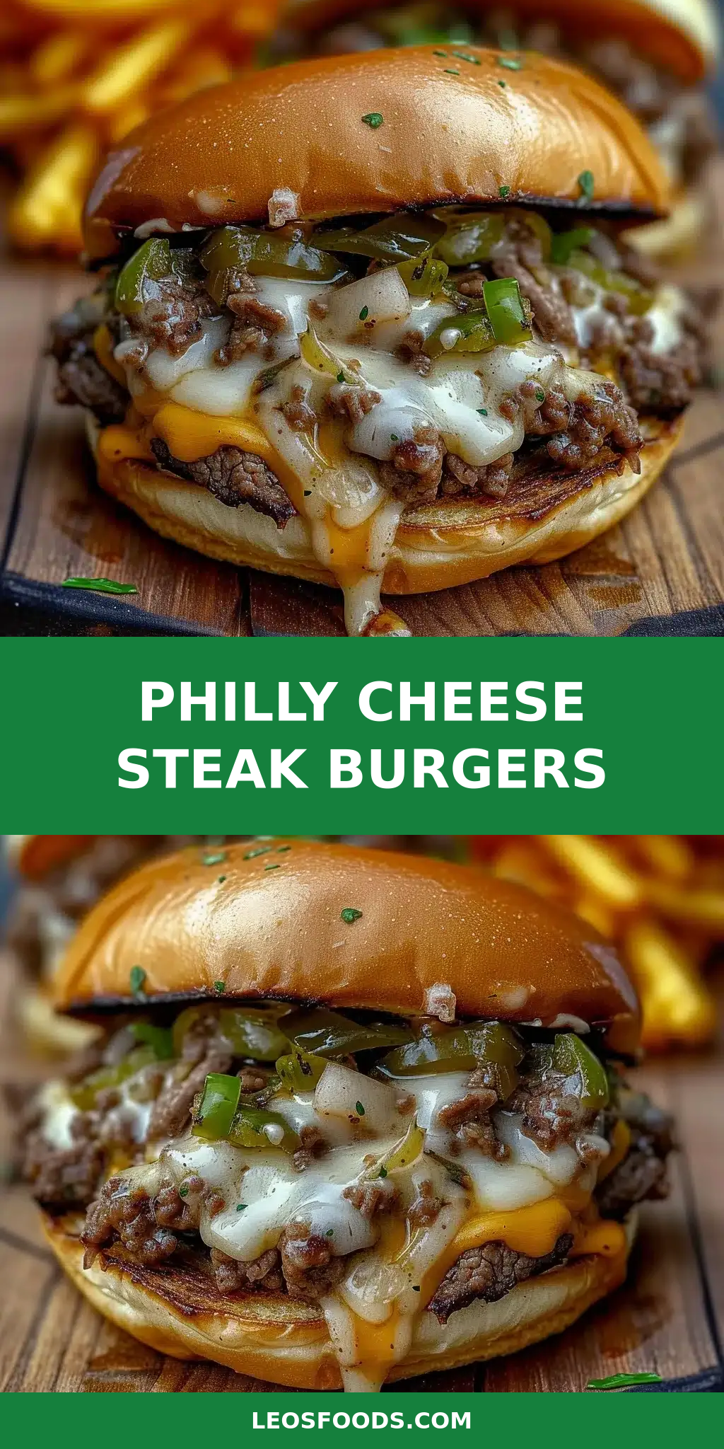 Philly Cheese Steak Burgers