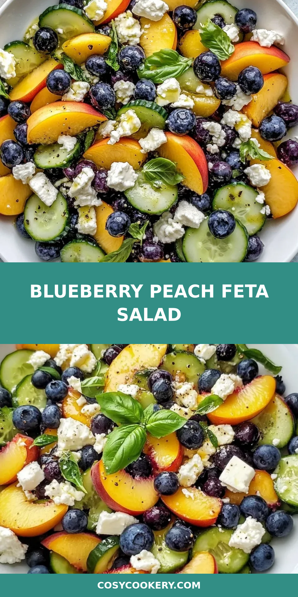 Blueberry Peach Feta Salad
