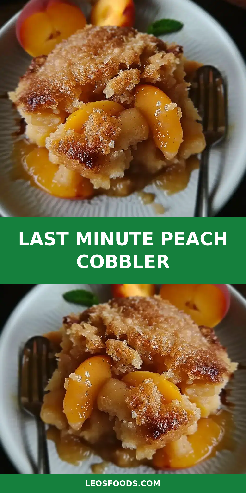 Last Minute Peach Cobbler
