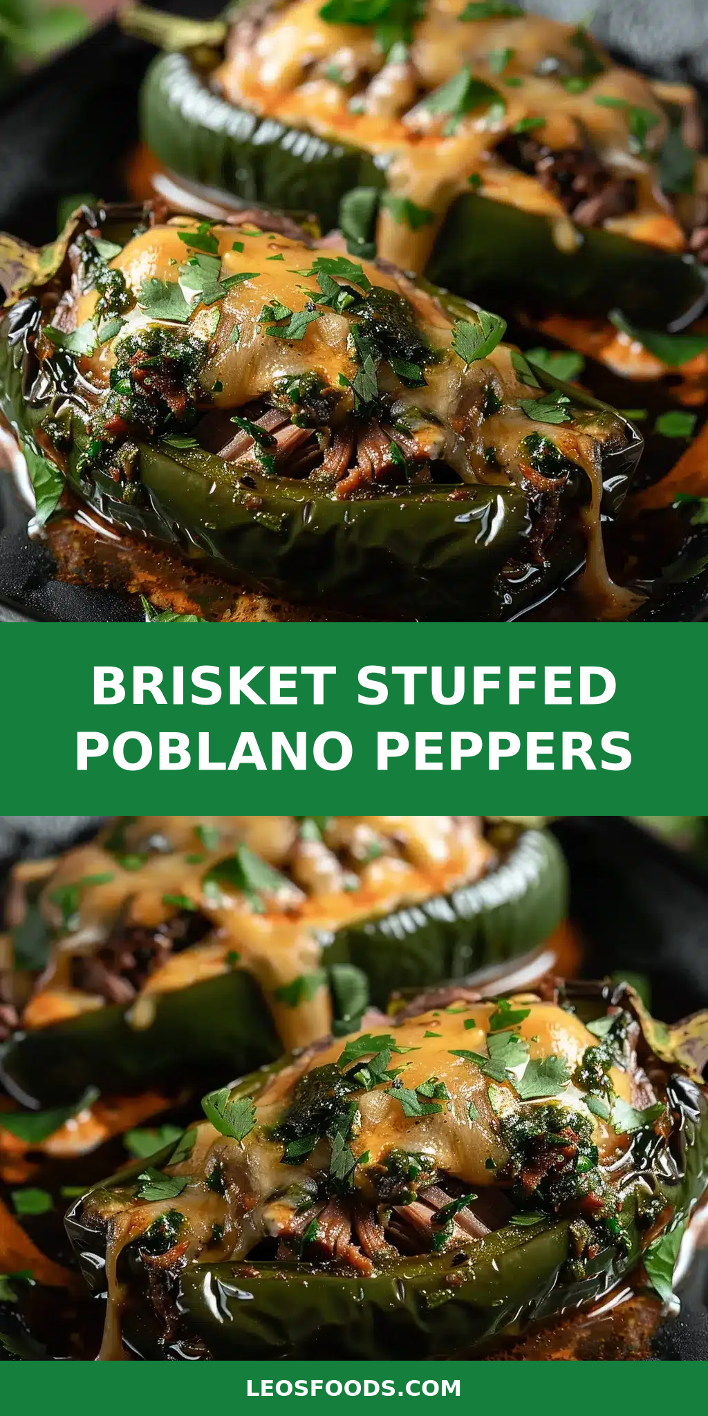 Brisket Stuffed Poblano Peppers