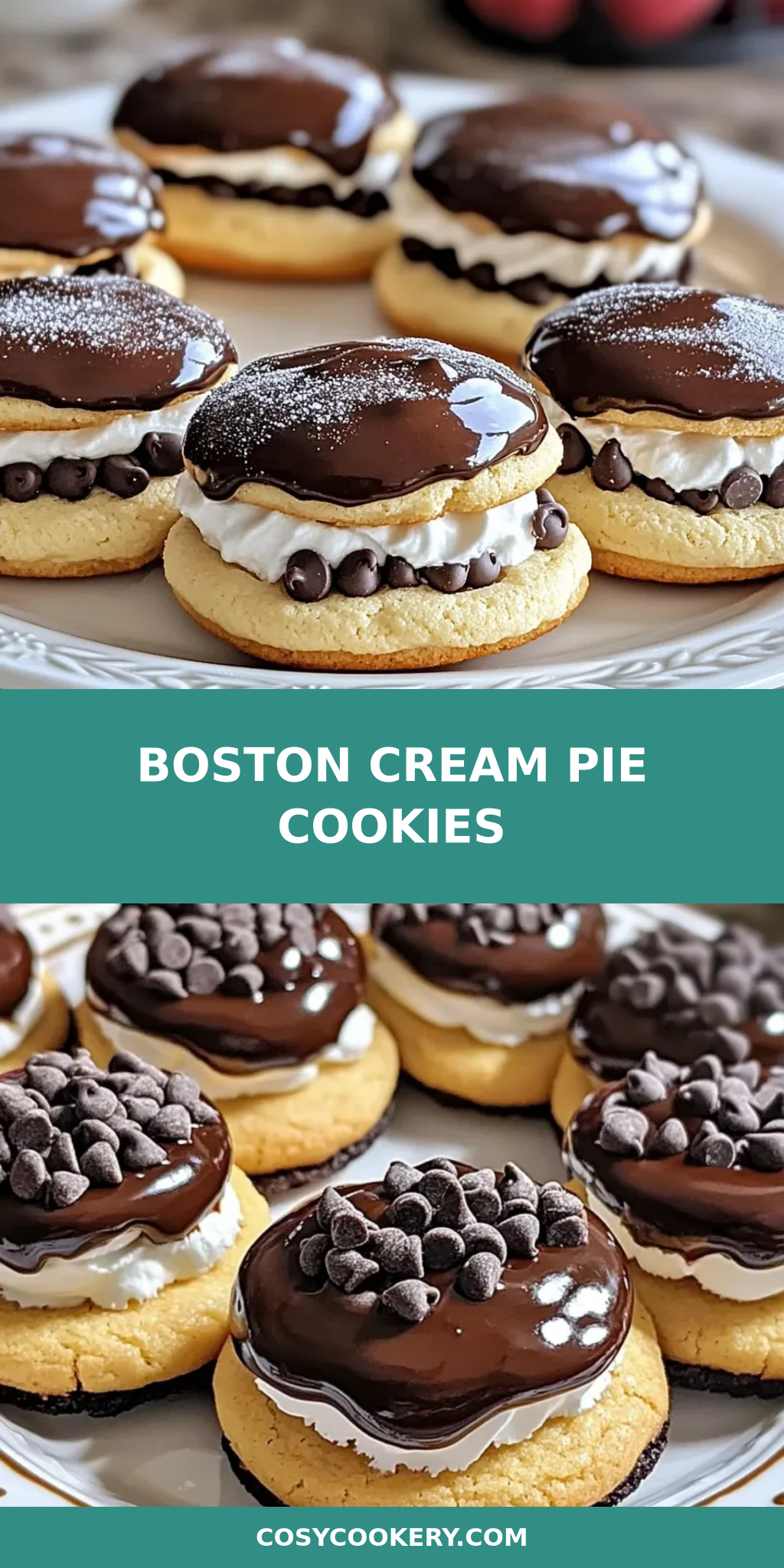 Boston Cream Pie Cookies