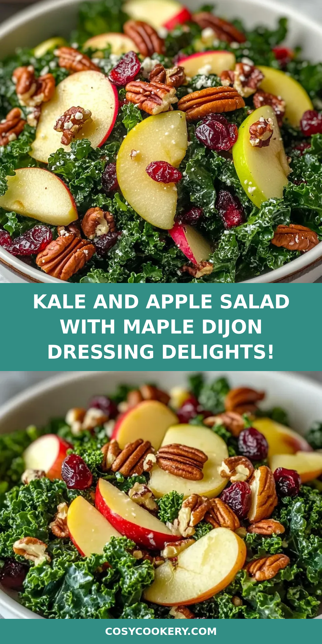 Kale and Apple Salad with Maple Dijon Dressing delights!