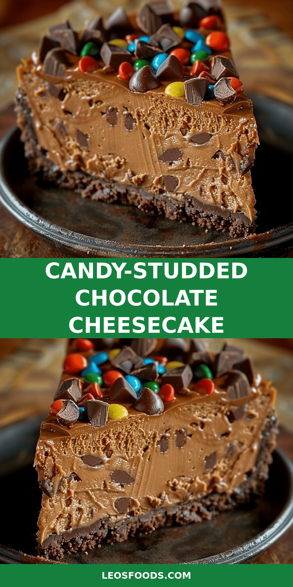 Candy-Studded Chocolate Cheesecake