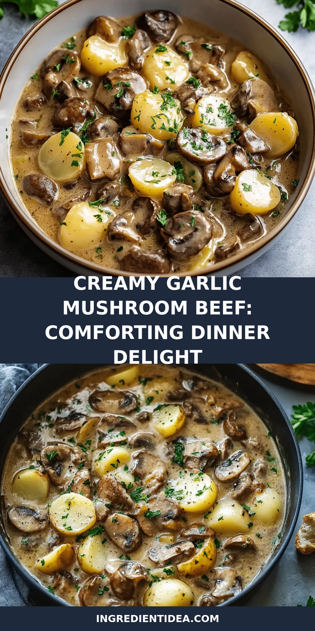 Creamy Garlic Mushroom Beef: Comforting Dinner Delight