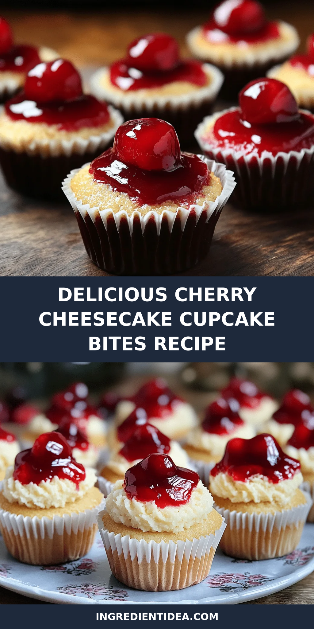 Delicious Cherry Cheesecake Cupcake Bites Recipe