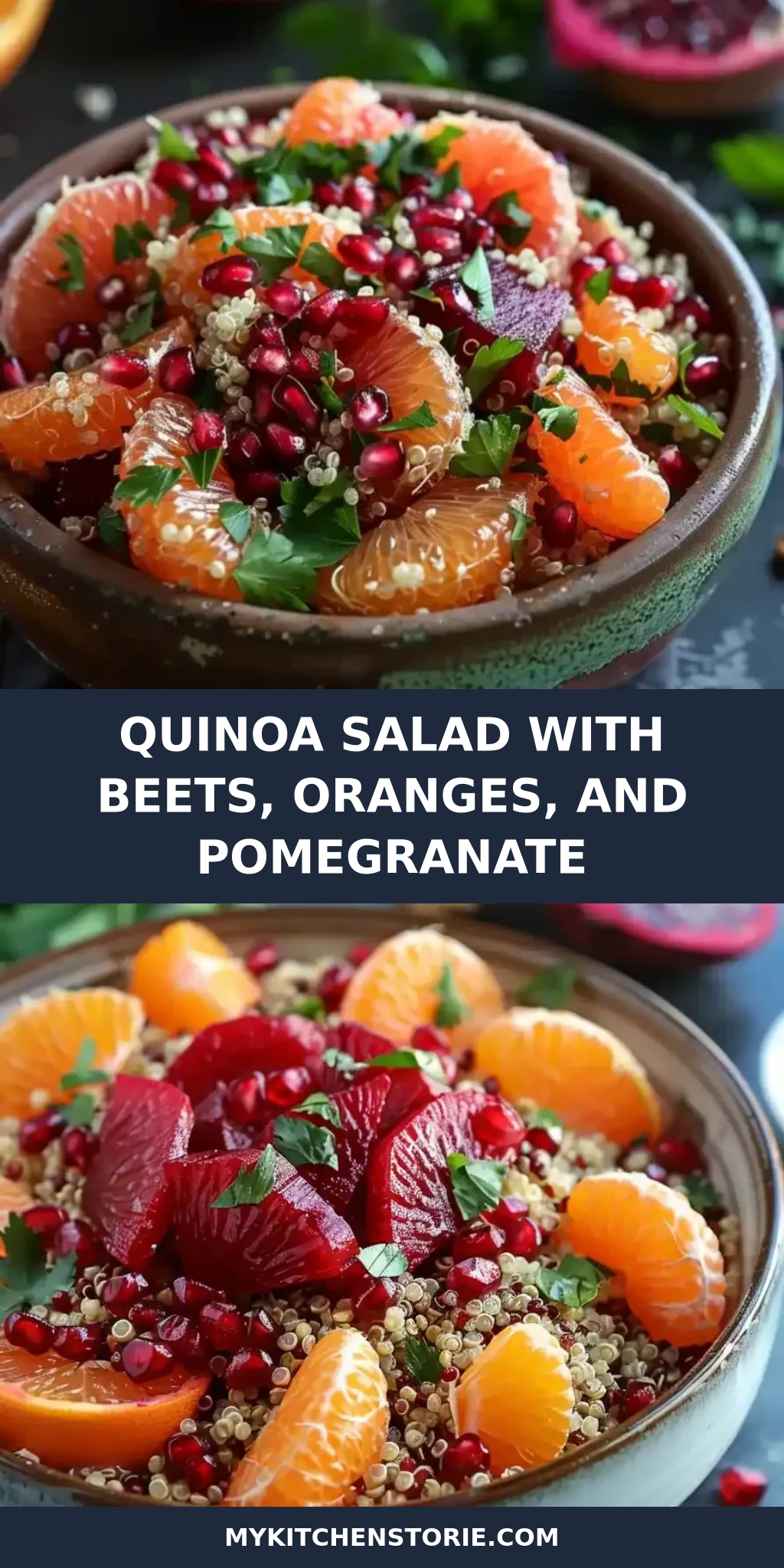 Quinoa Salad with Beets, Oranges, and Pomegranate