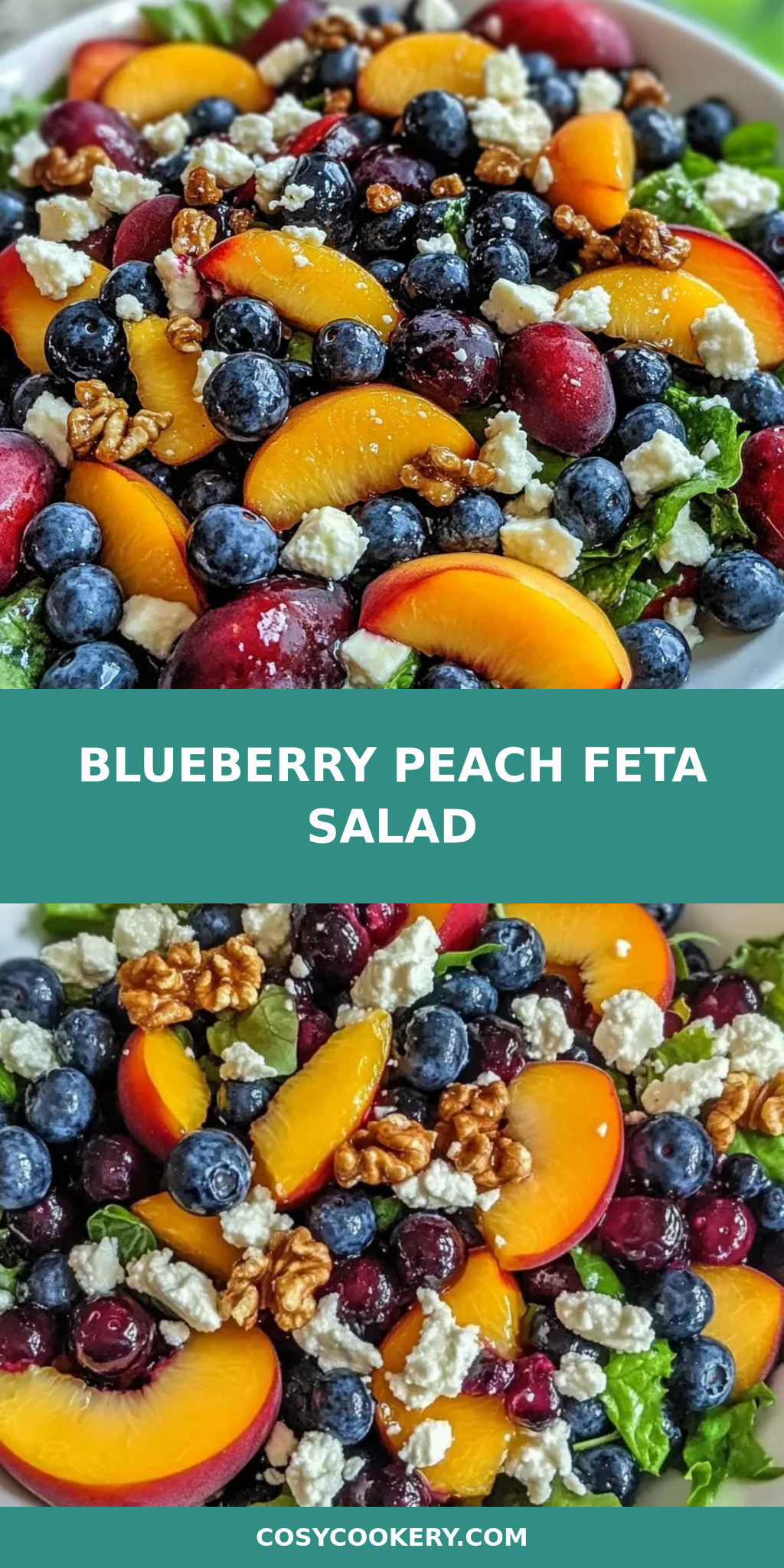 Blueberry Peach Feta Salad
