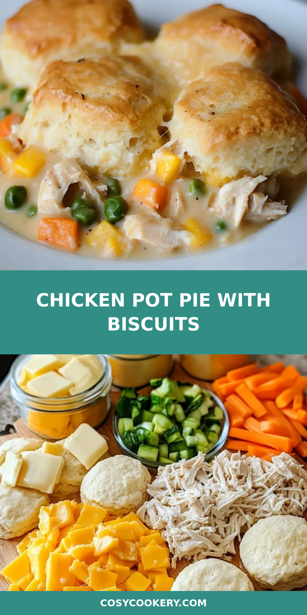 Chicken Pot Pie with Biscuits