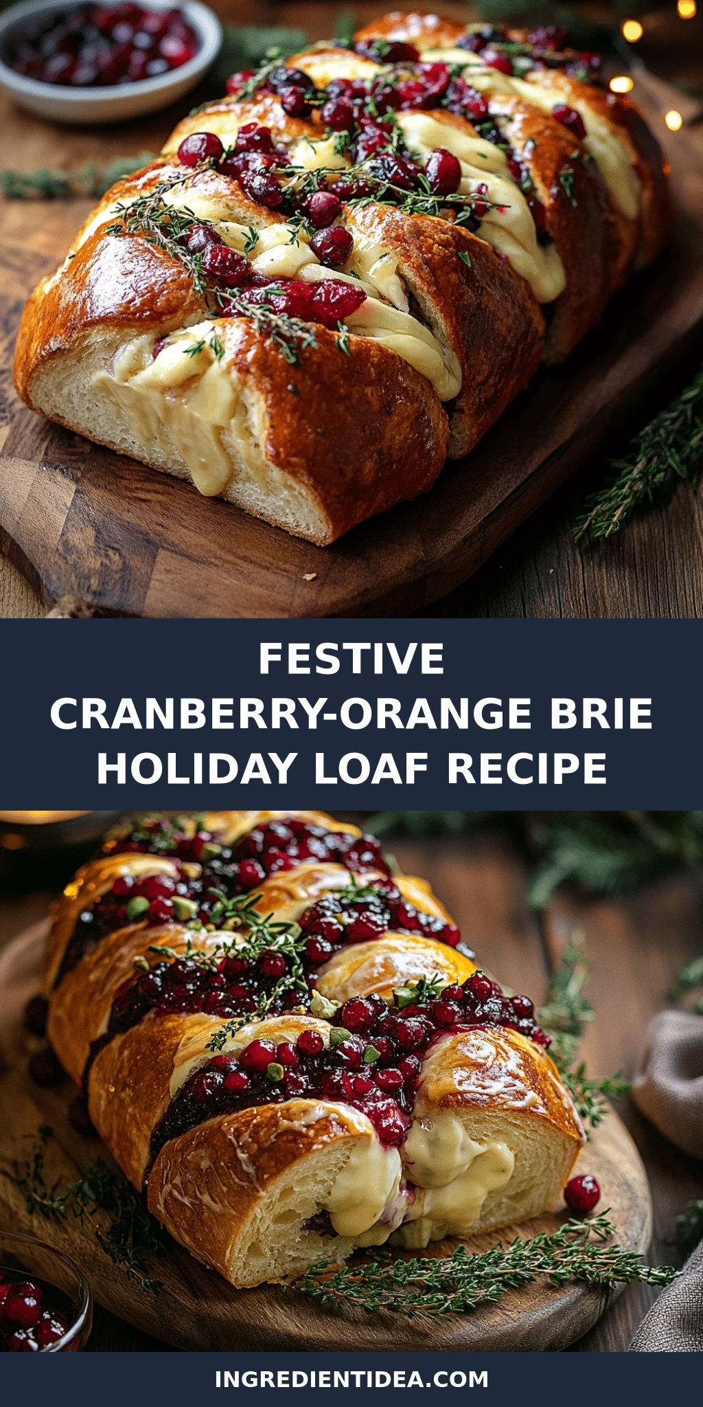Festive Cranberry-Orange Brie Holiday Loaf Recipe