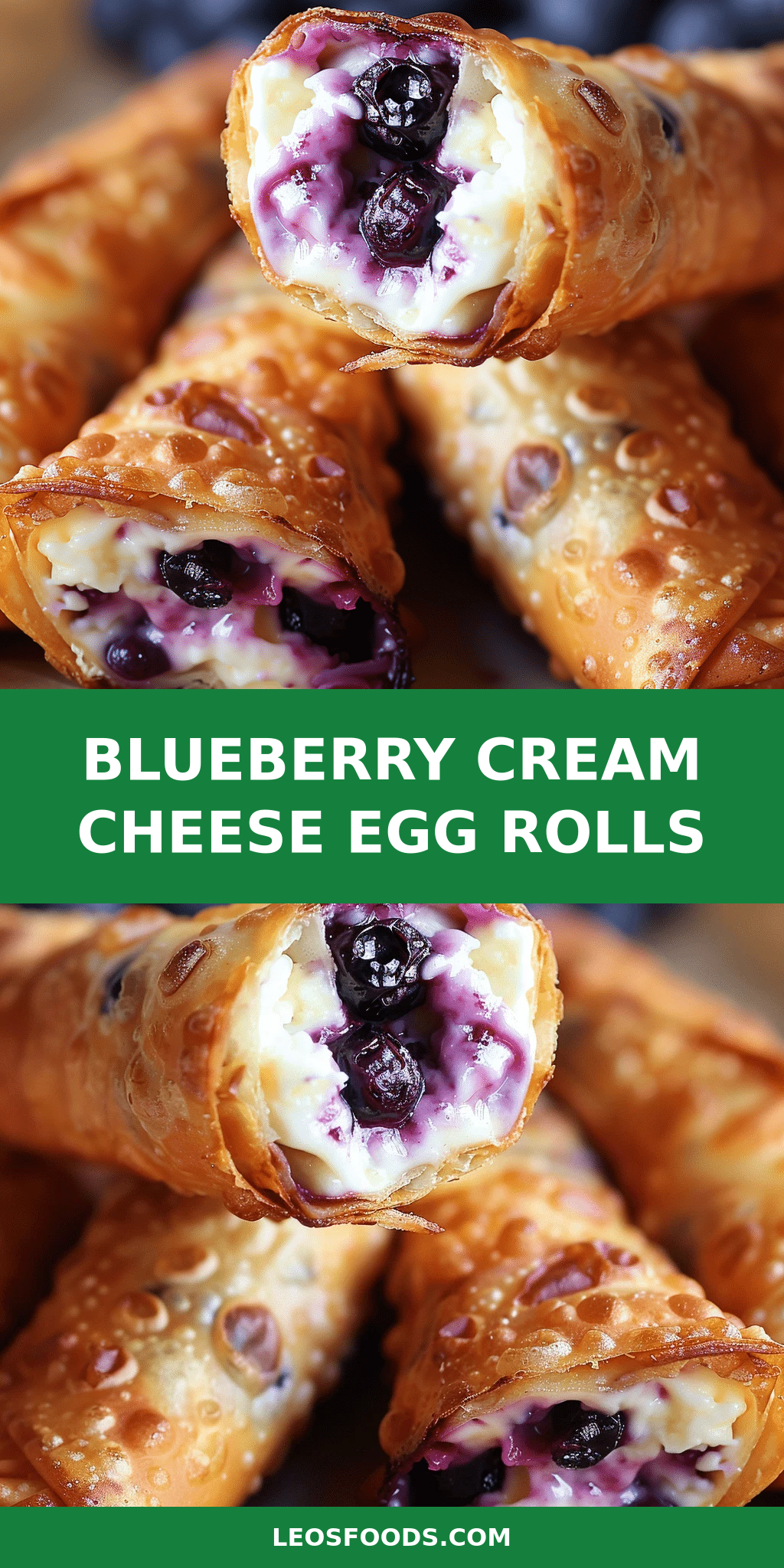 Blueberry Cream Cheese Egg Rolls