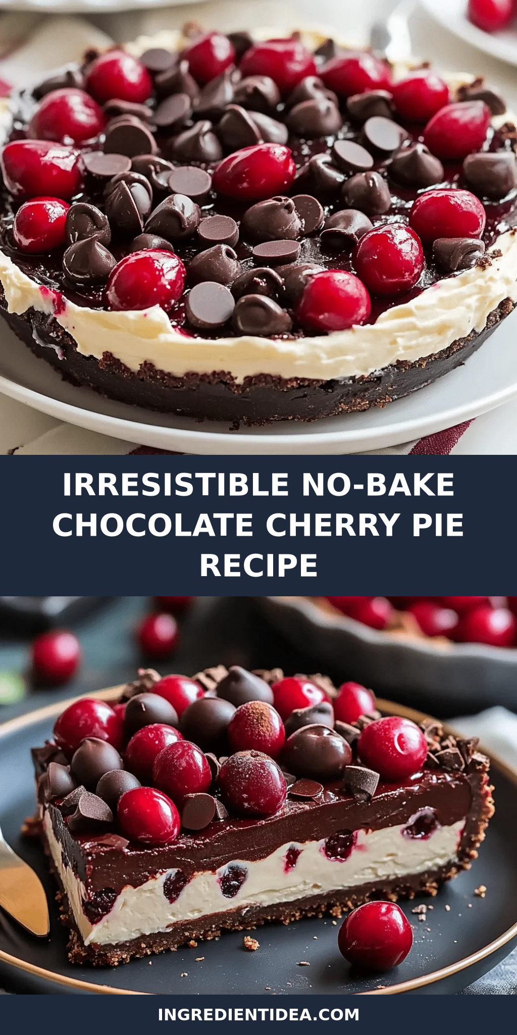 Irresistible No-Bake Chocolate Cherry Pie Recipe