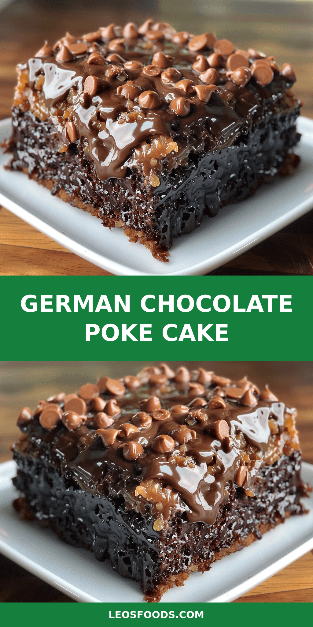 German Chocolate Poke Cake