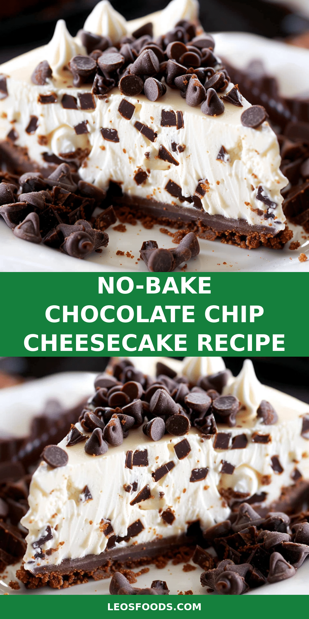 No-Bake Chocolate Chip Cheesecake Recipe
