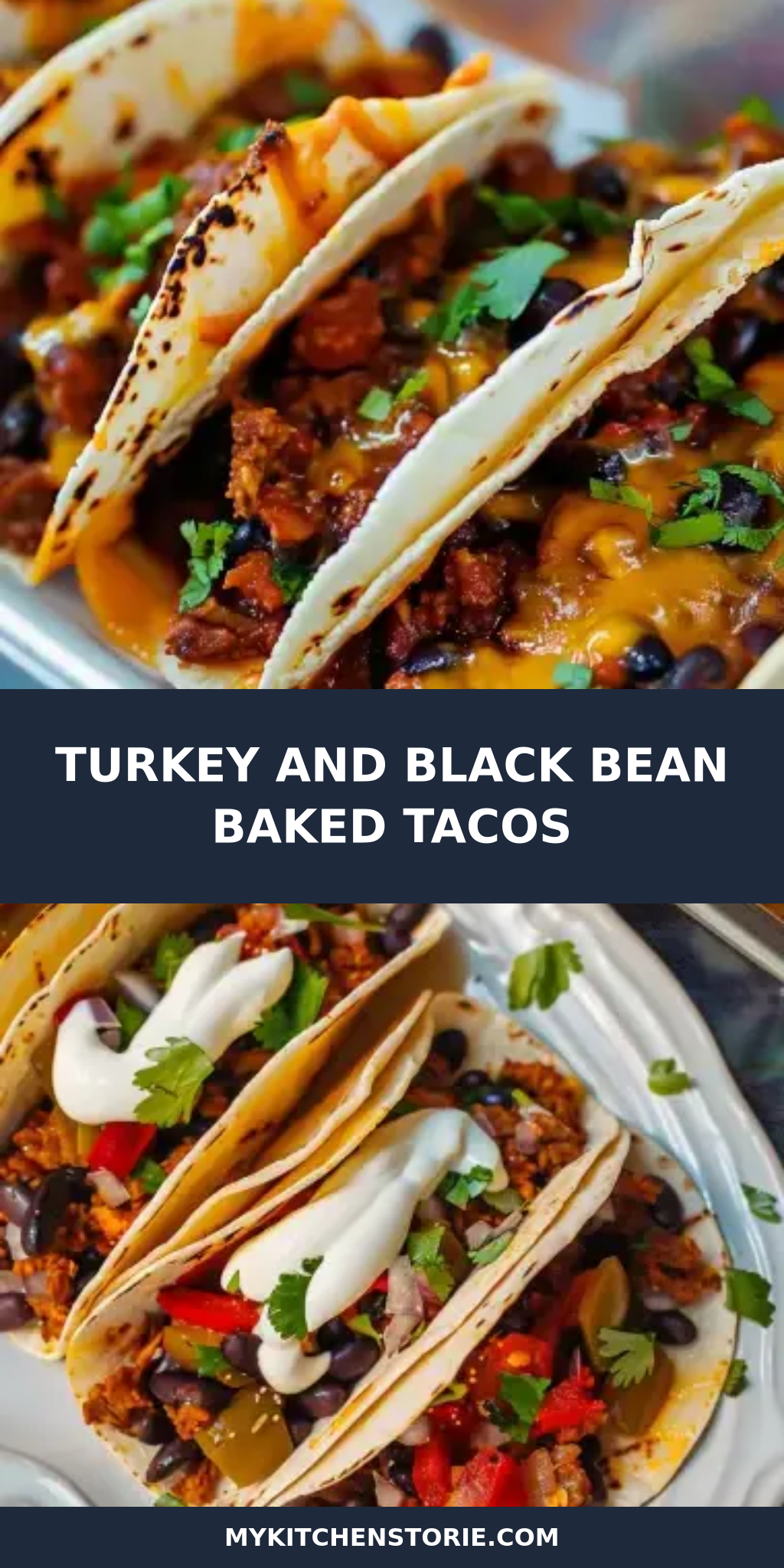 Turkey and Black Bean Baked Tacos