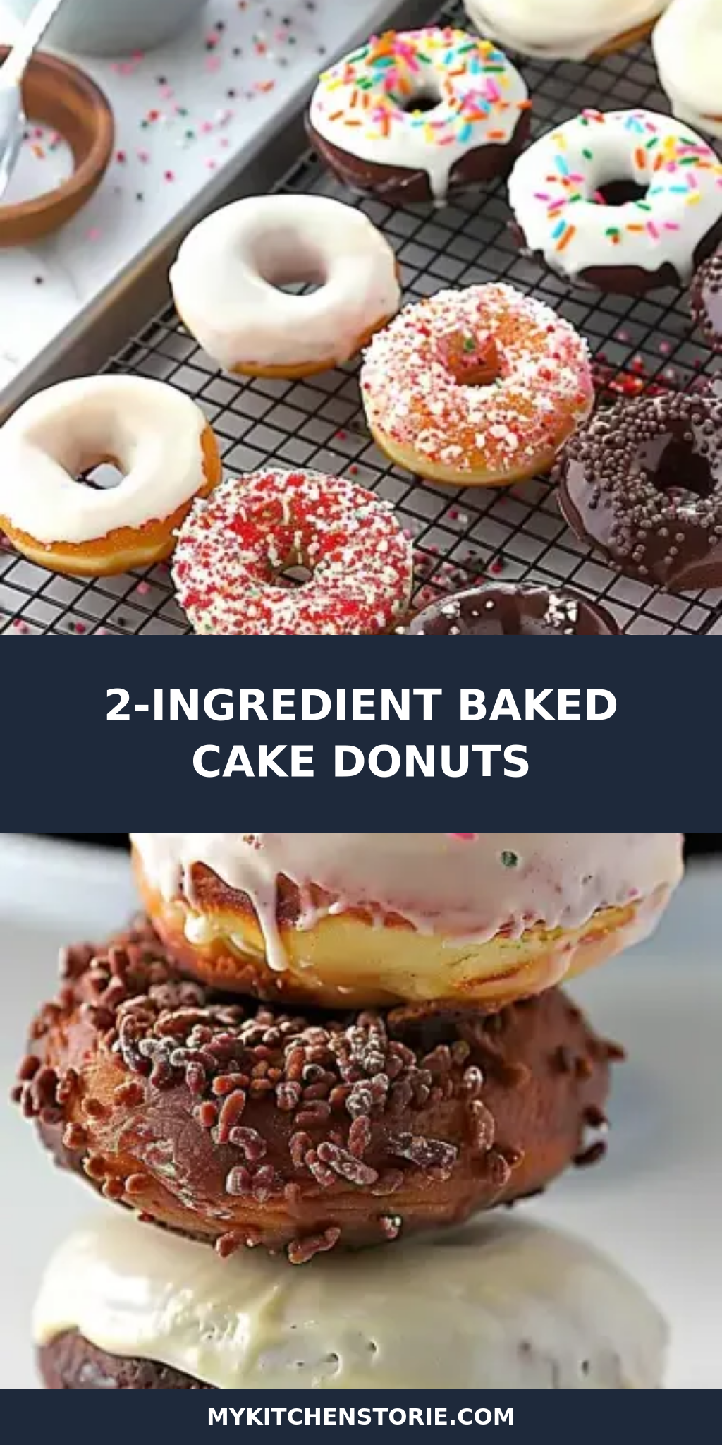 2-Ingredient Baked Cake Donuts