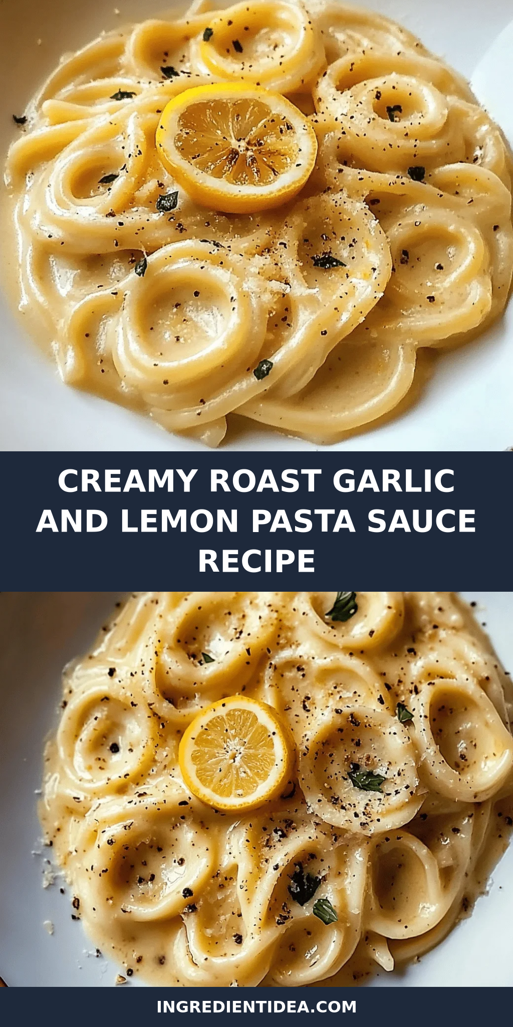 Creamy Roast Garlic and Lemon Pasta Sauce Recipe