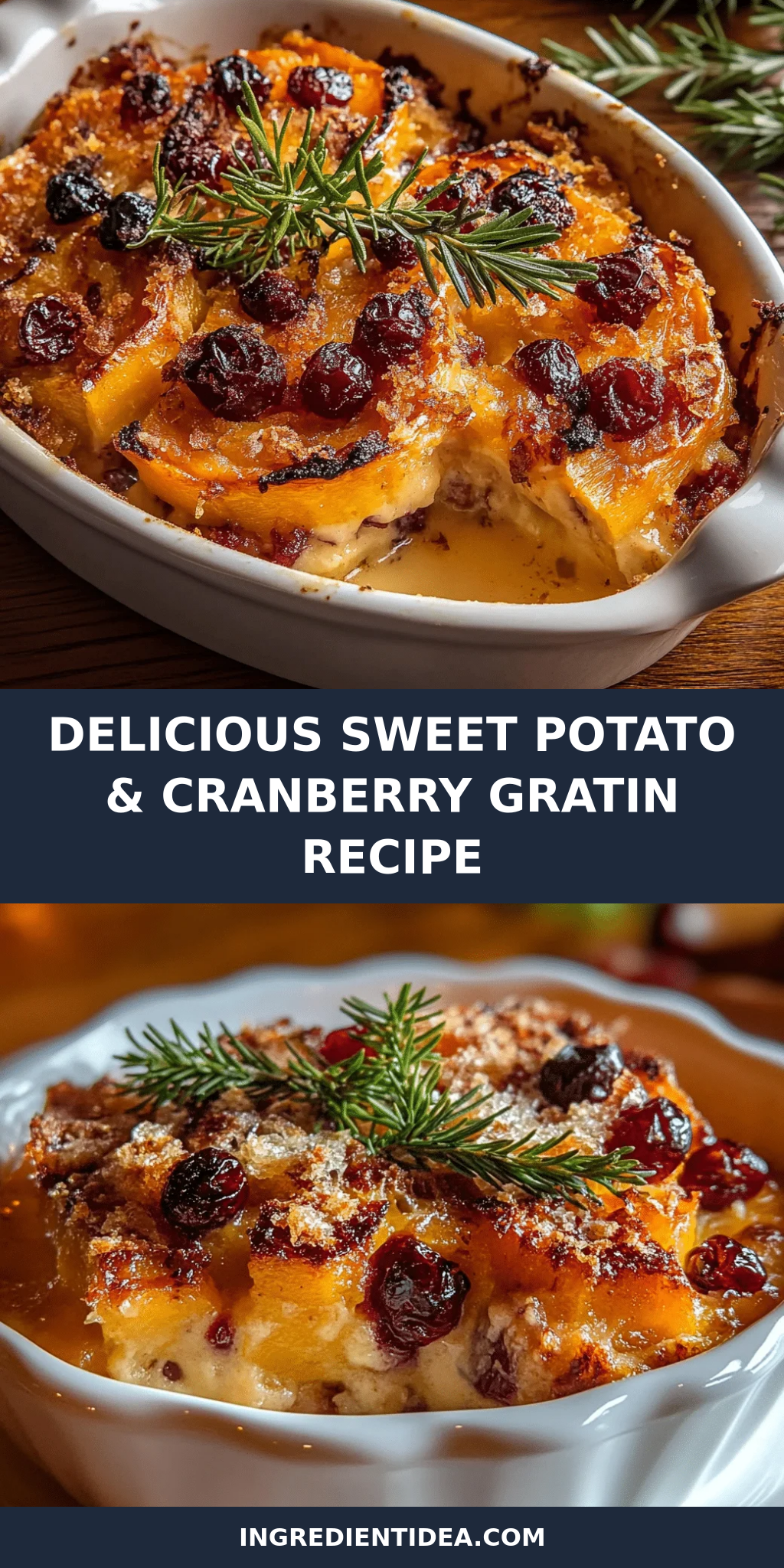 Delicious Sweet Potato & Cranberry Gratin Recipe