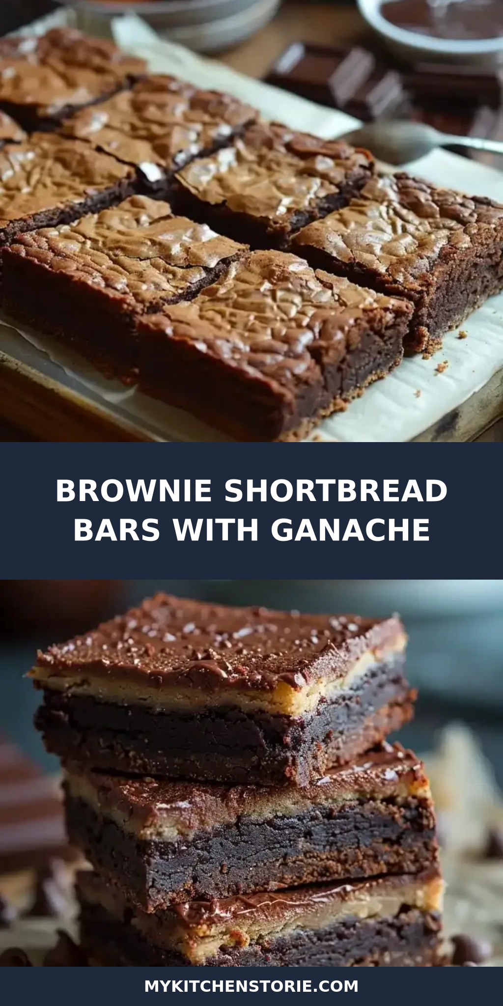 Brownie Shortbread Bars with Ganache