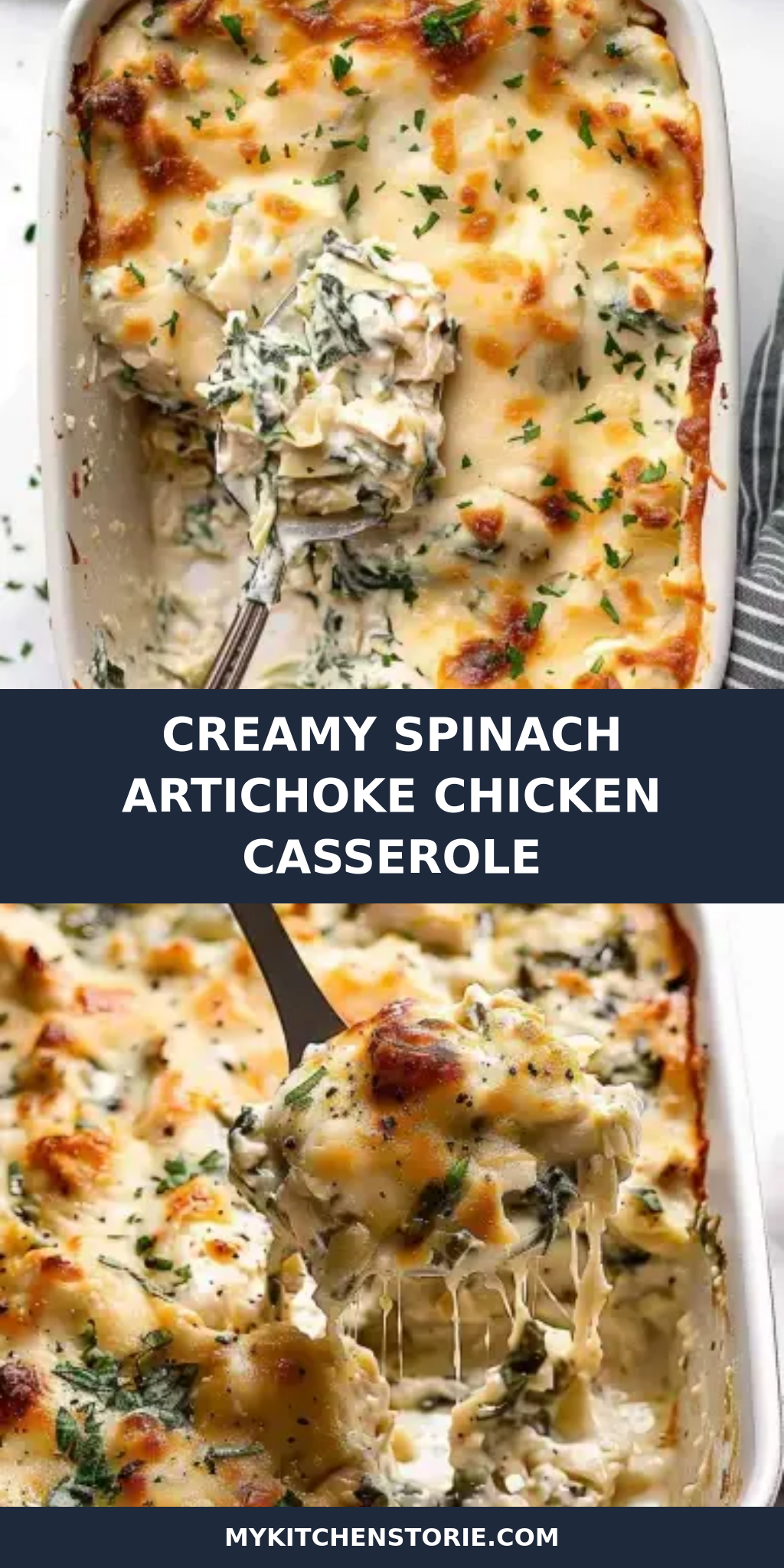 Creamy Spinach Artichoke Chicken Casserole