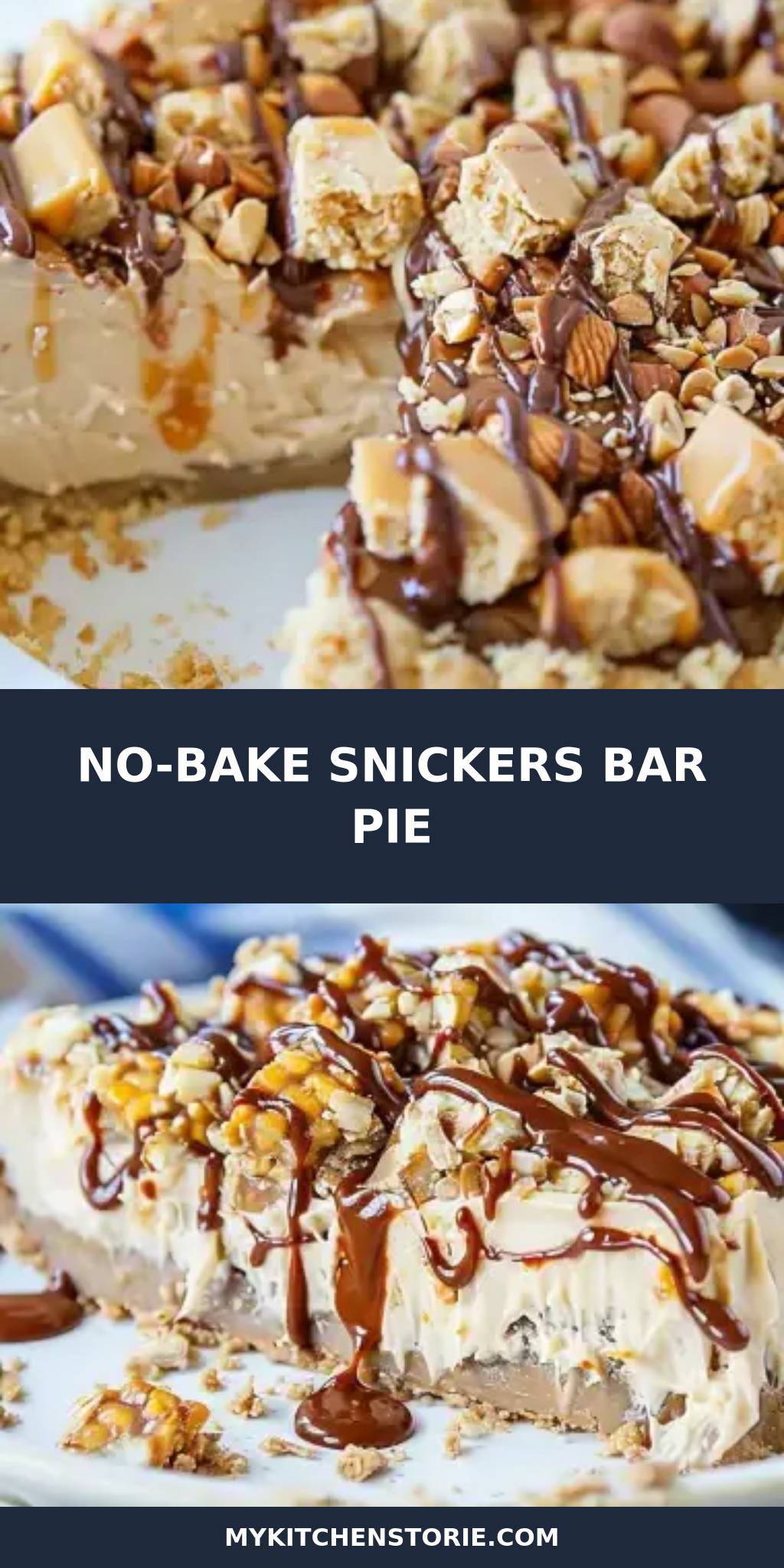 No-Bake Snickers Bar Pie