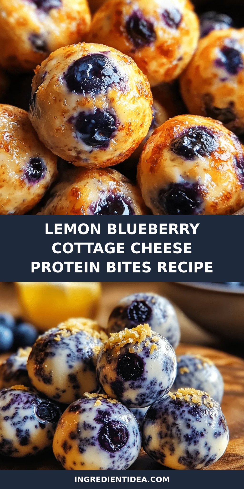 Lemon Blueberry Cottage Cheese Protein Bites Recipe