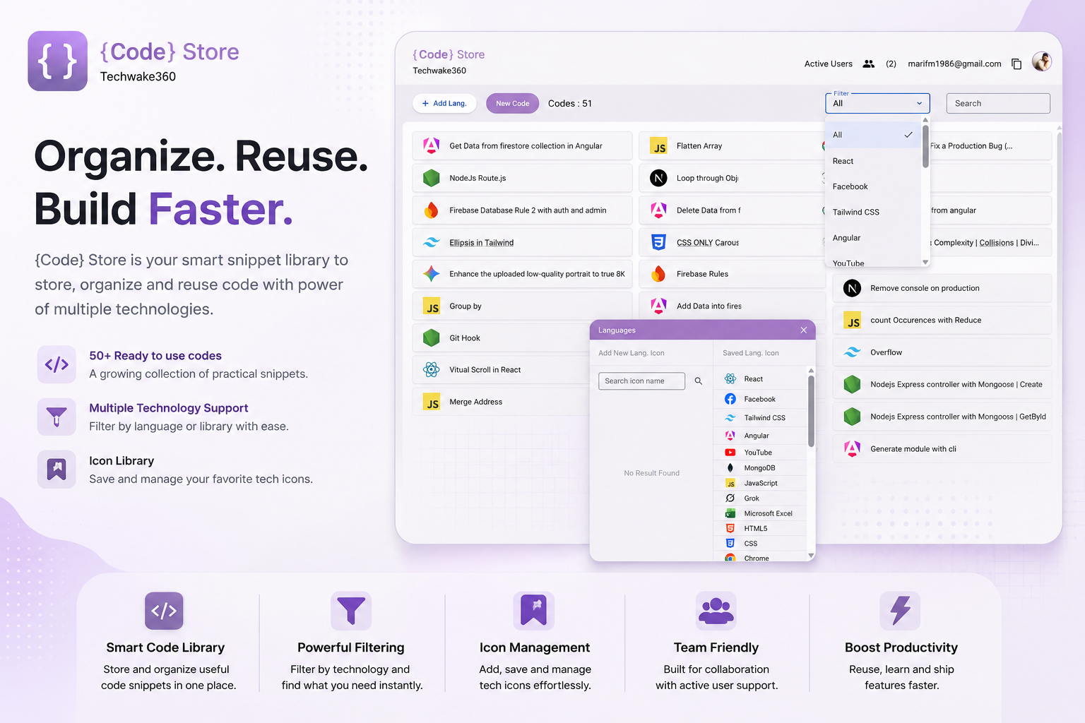 Code Archive 360 — Developer Code Snippet & Utility Dashboard cover image